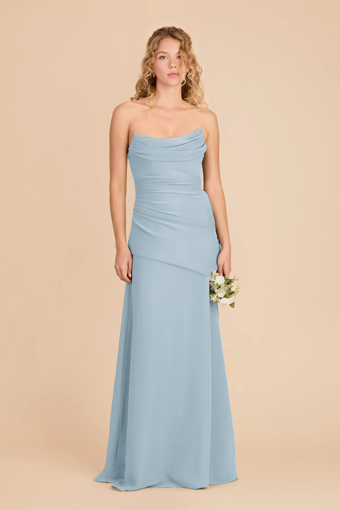Kai Chiffon Dress - Sky Blue