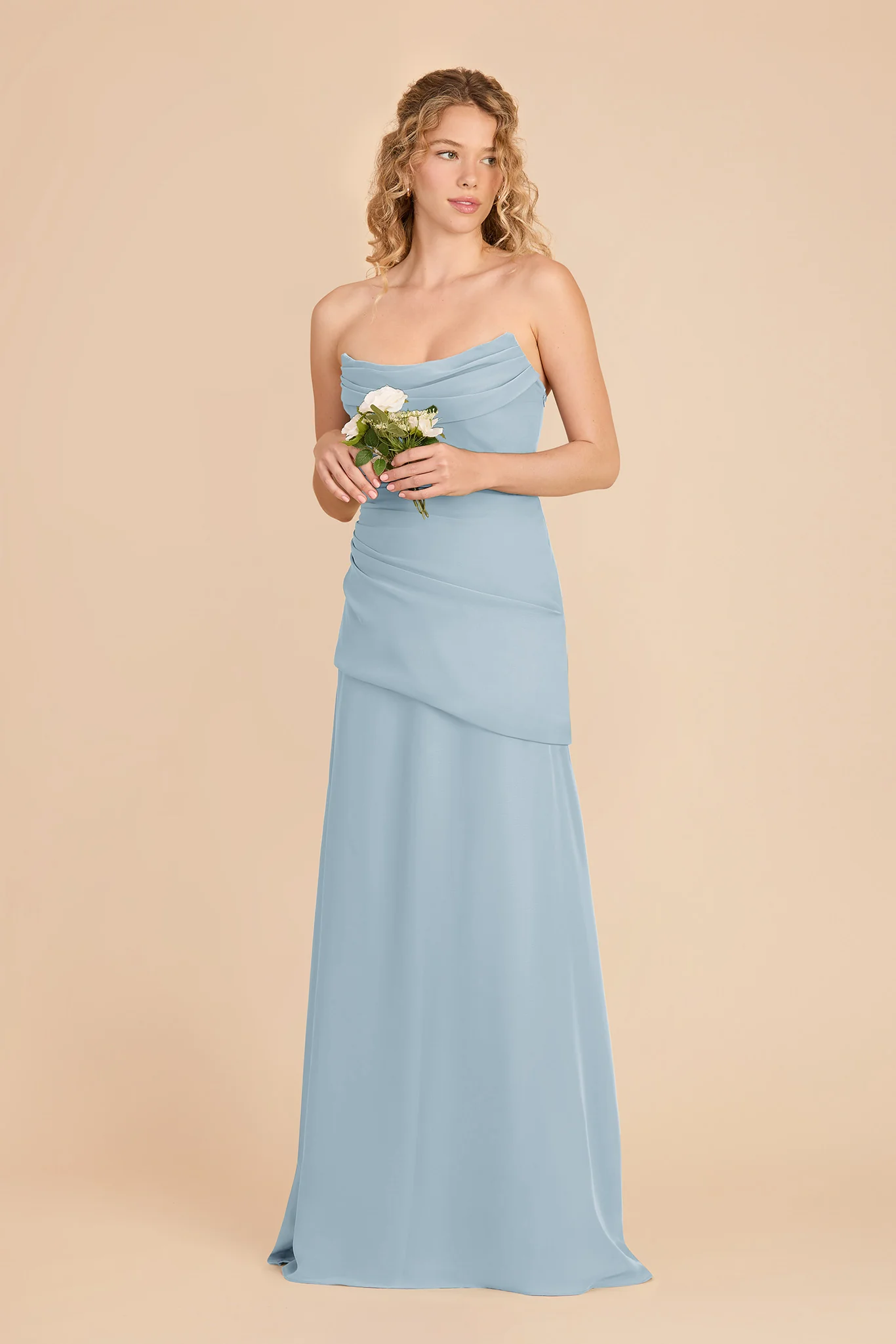 Kai Chiffon Dress - Sky Blue - Image 2