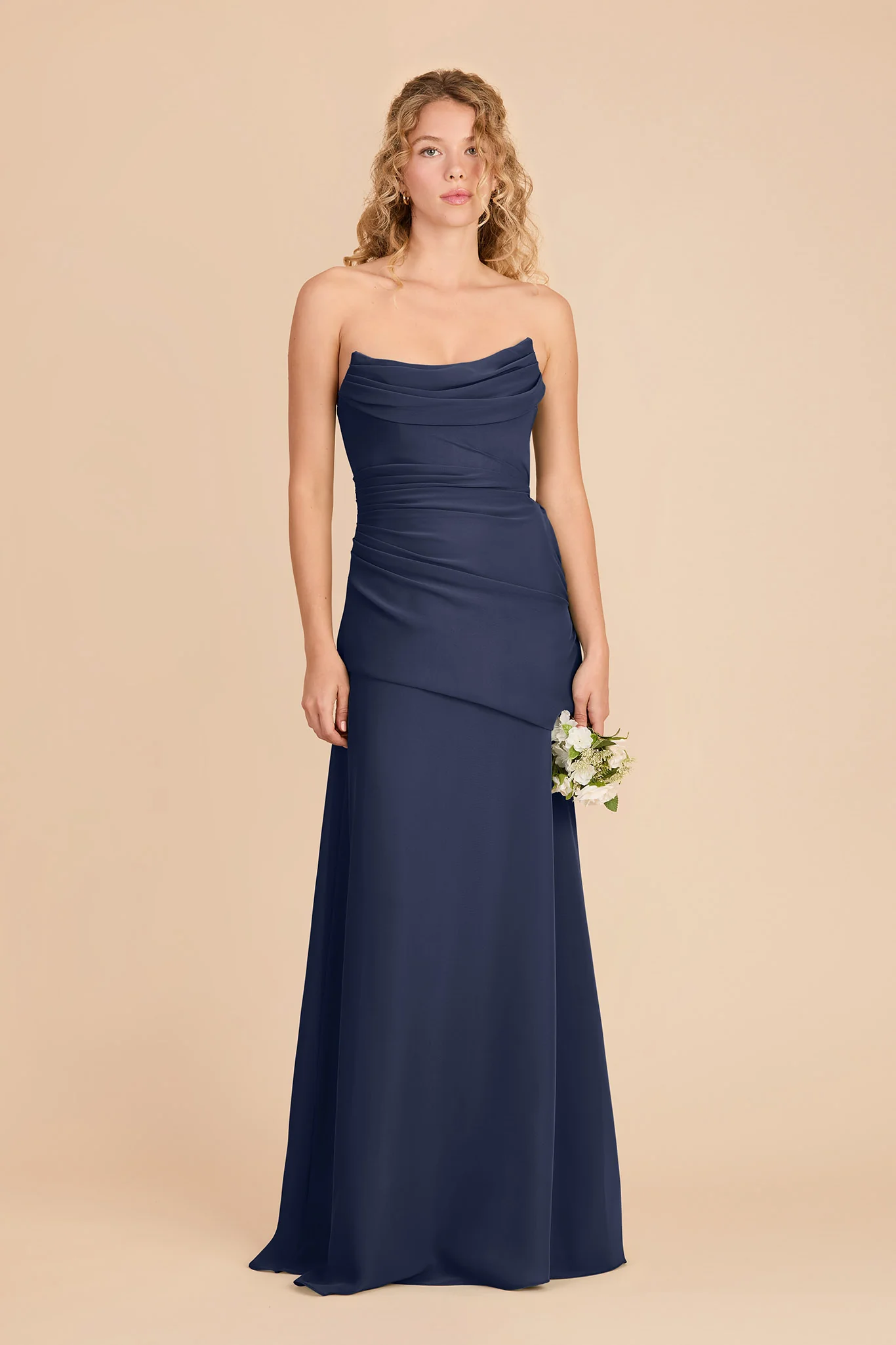 Kai Chiffon Dress - Slate Blue