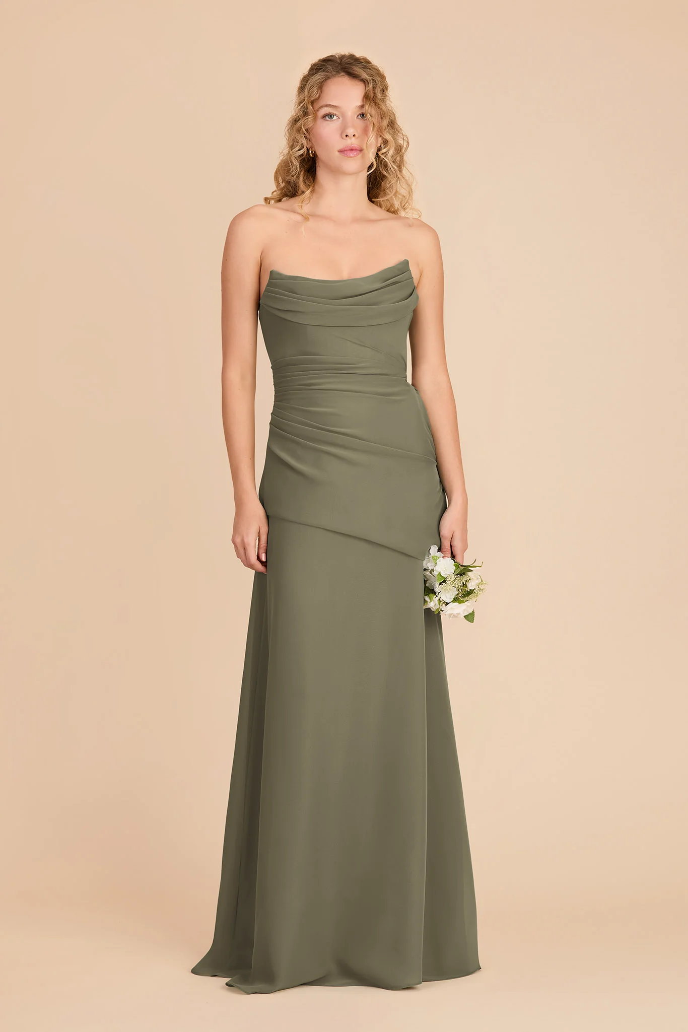 Kai Chiffon Dress - Thyme
