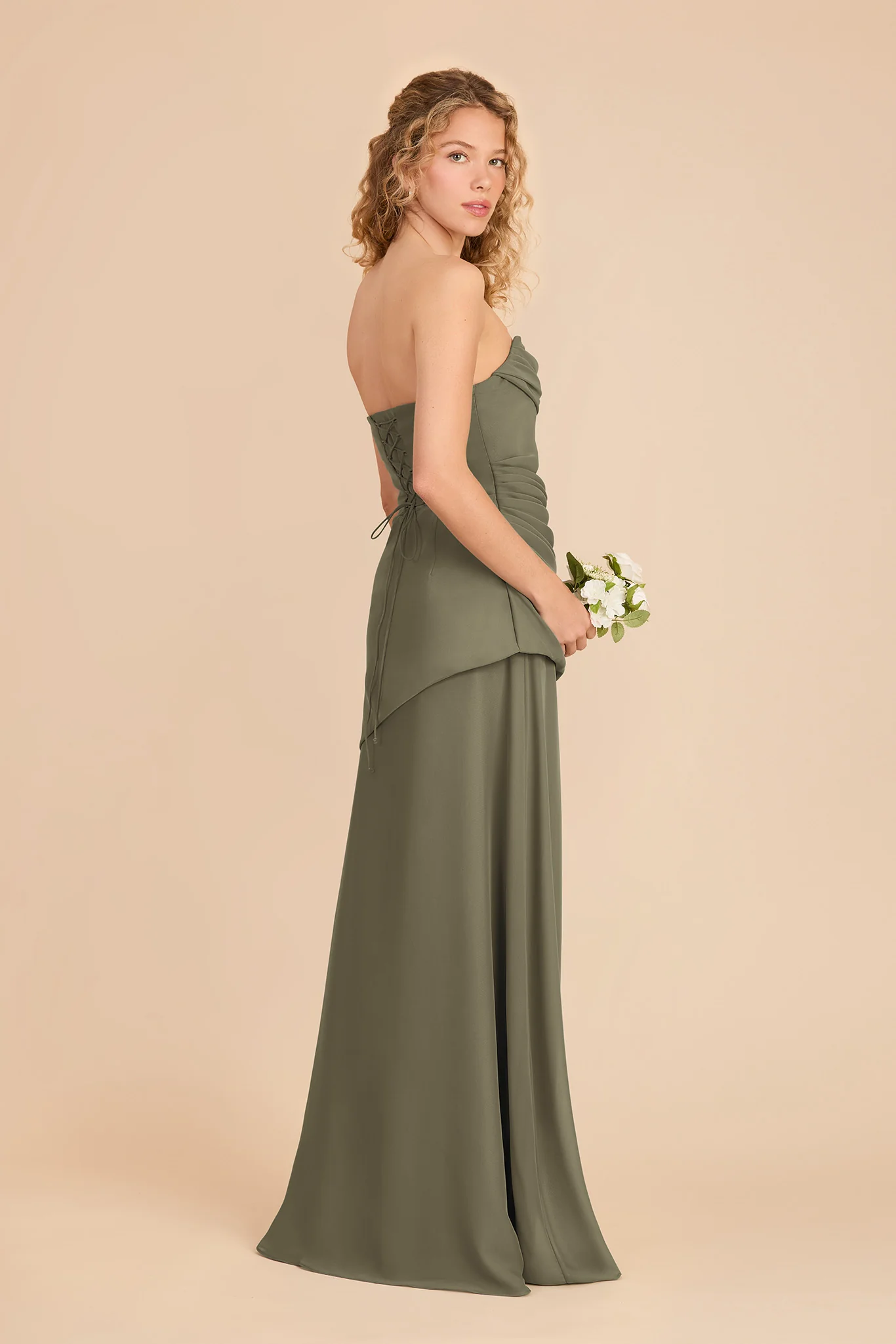 Kai Chiffon Dress - Thyme - Image 3