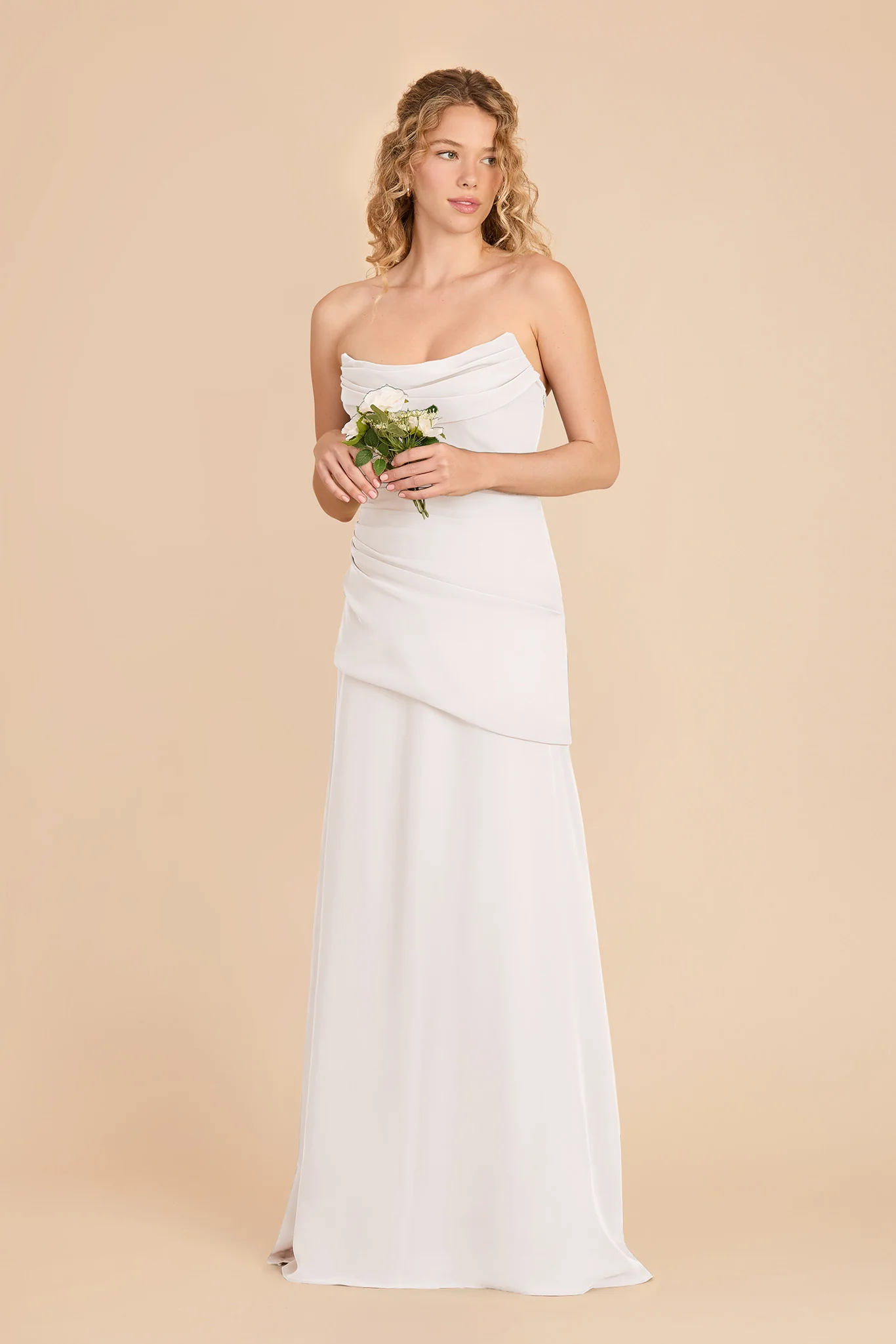 Kai Chiffon Dress - White - Image 2