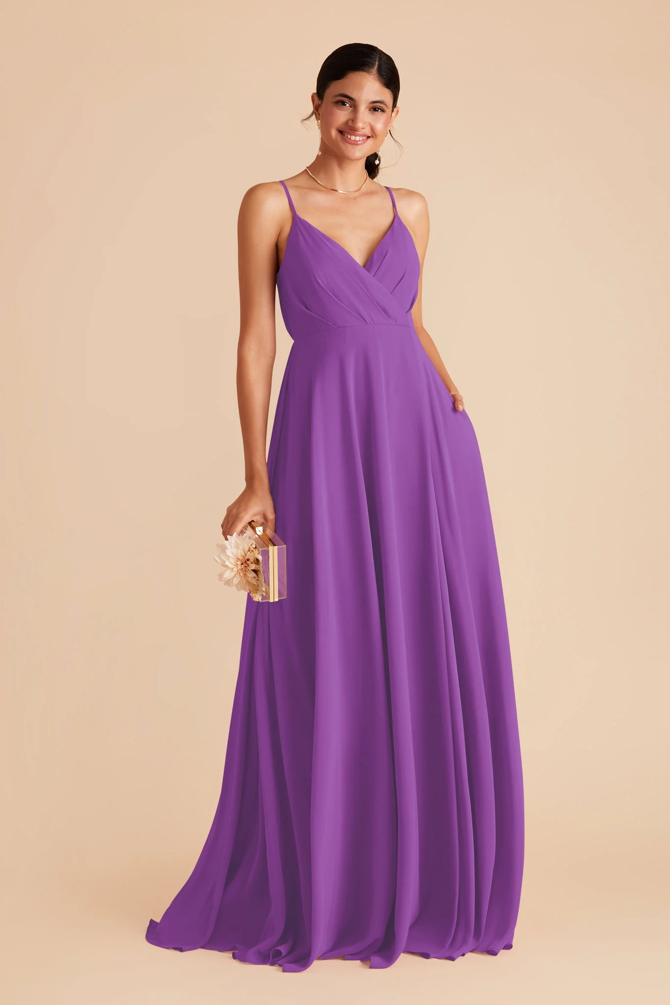 Kaia Chiffon Dress - Amethyst - Image 3