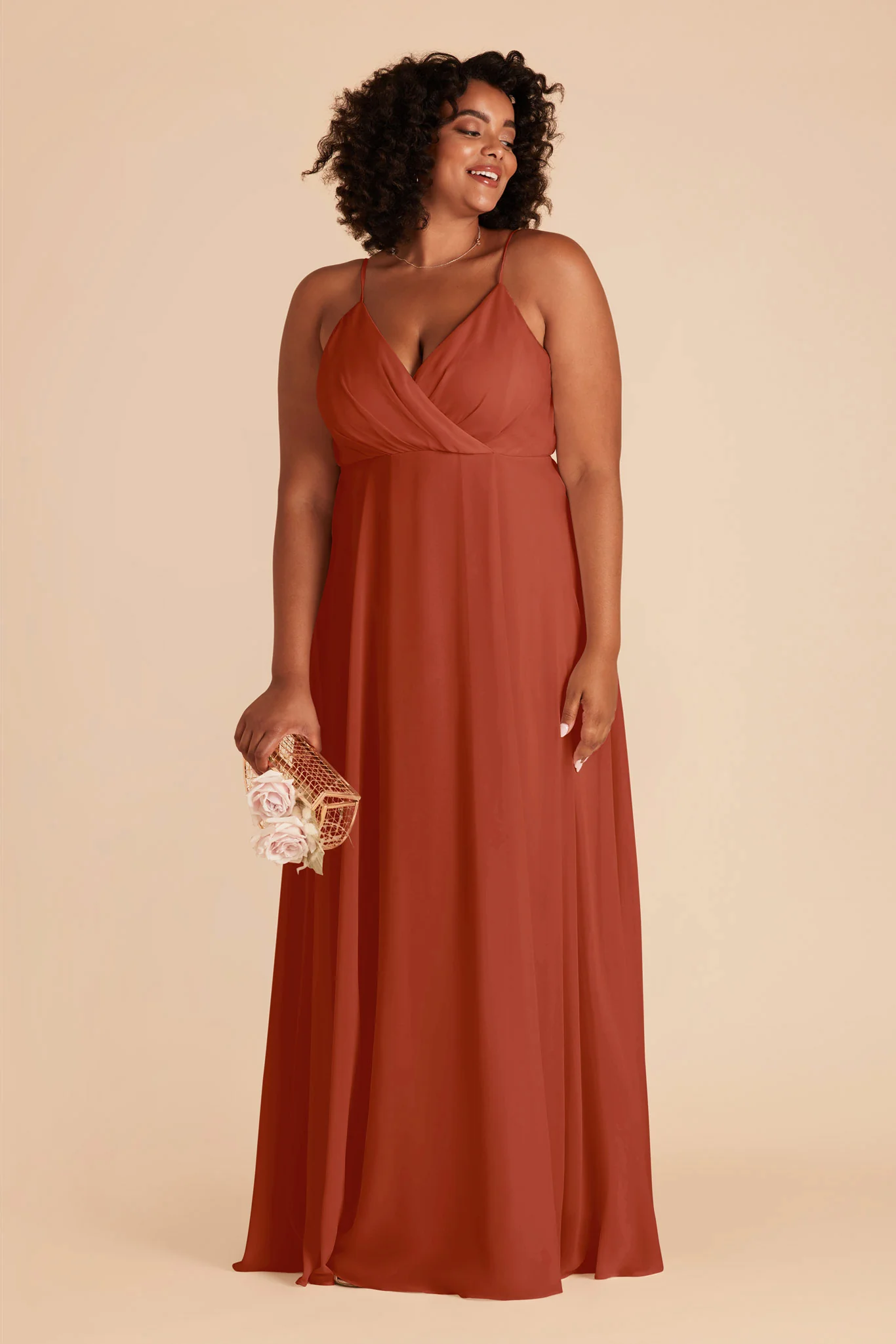 Kaia Chiffon Dress - Auburn - Image 2