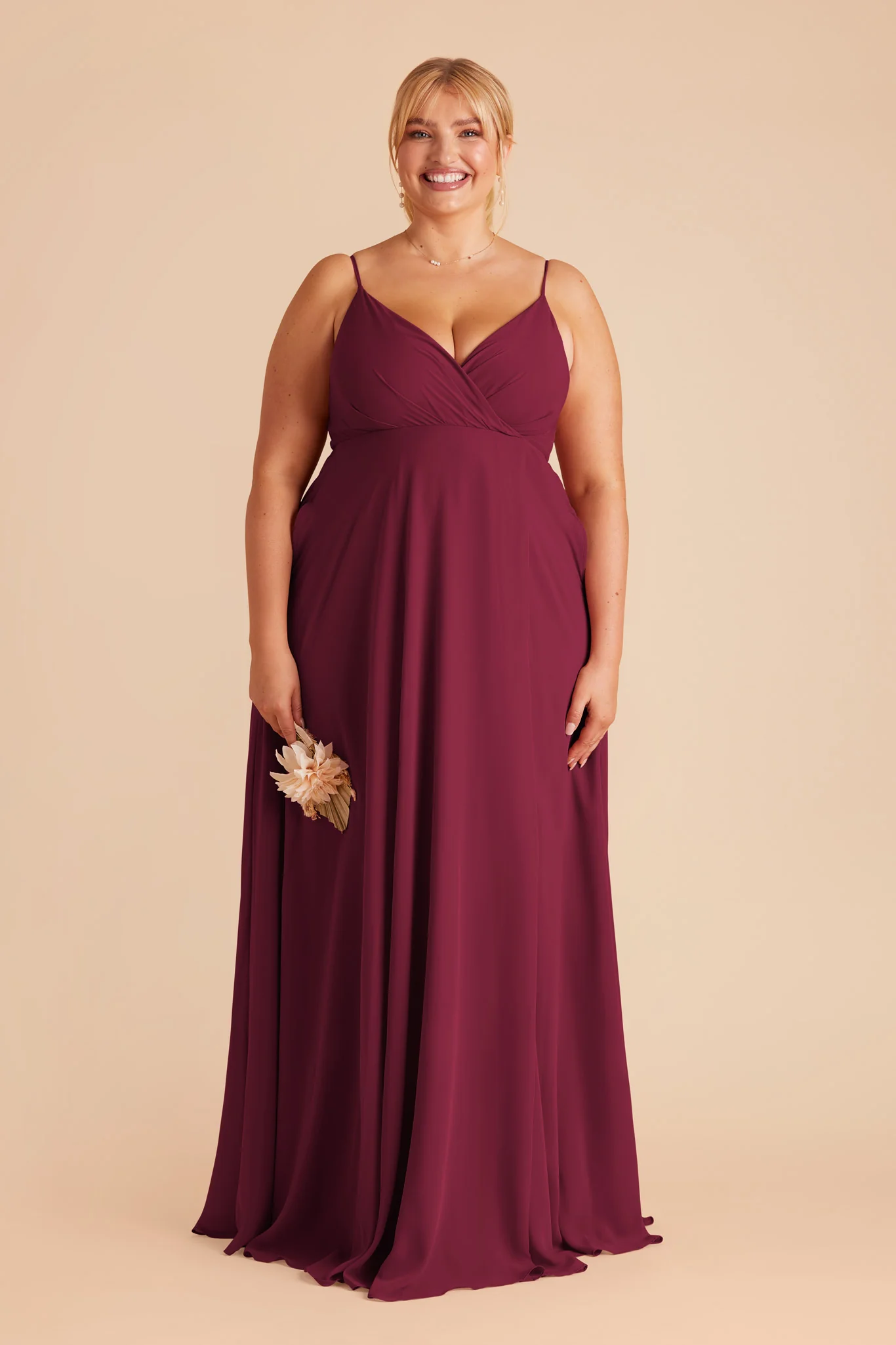 Kaia Chiffon Dress - Berry - Image 2