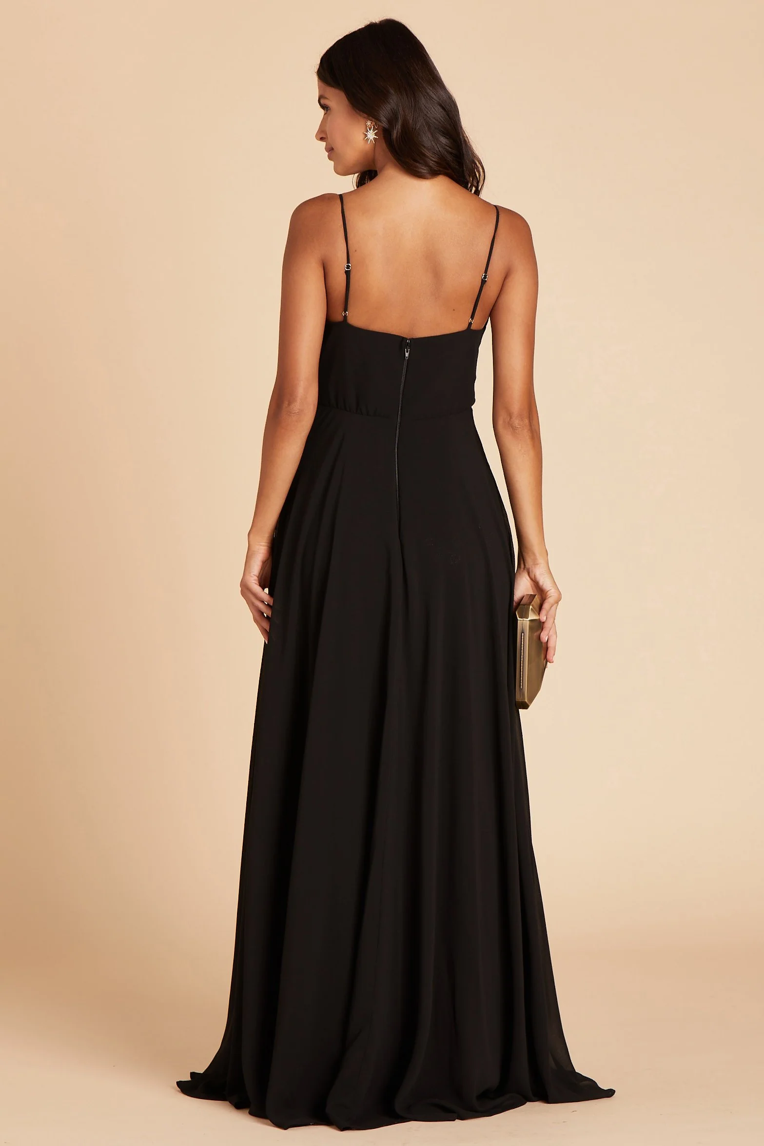 Kaia Chiffon Dress - Black - Image 11