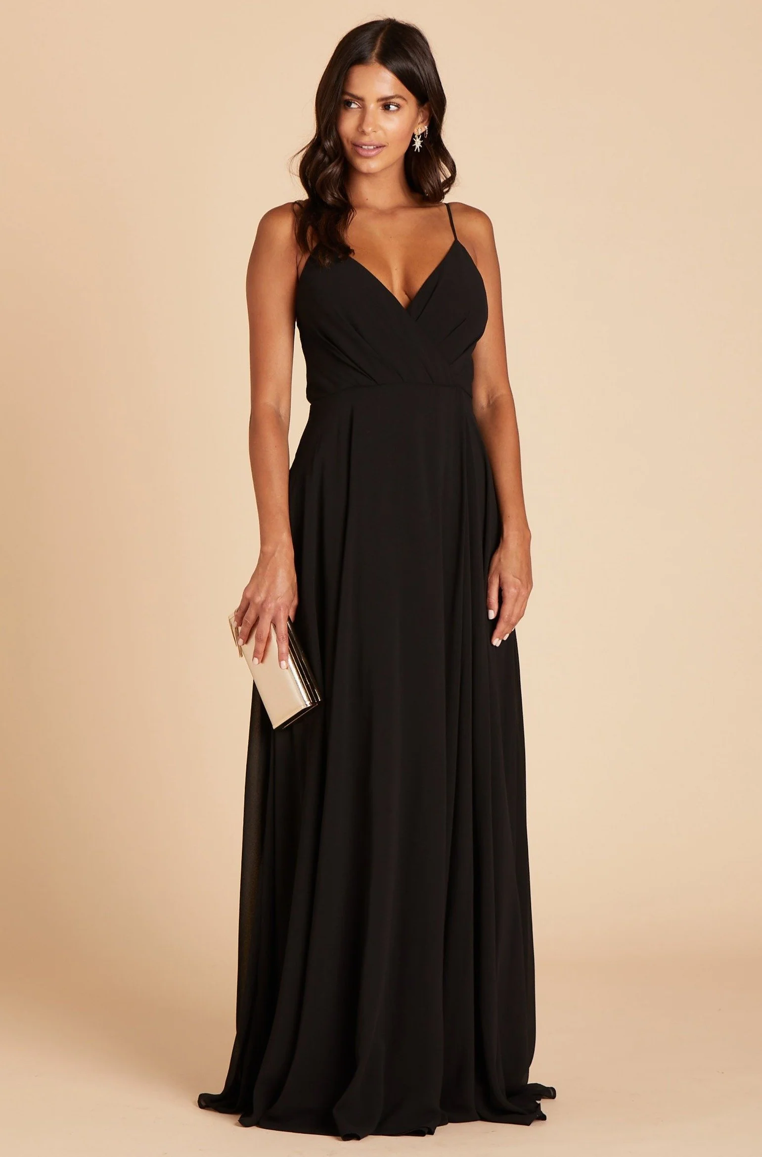 Kaia Chiffon Dress - Black - Image 4