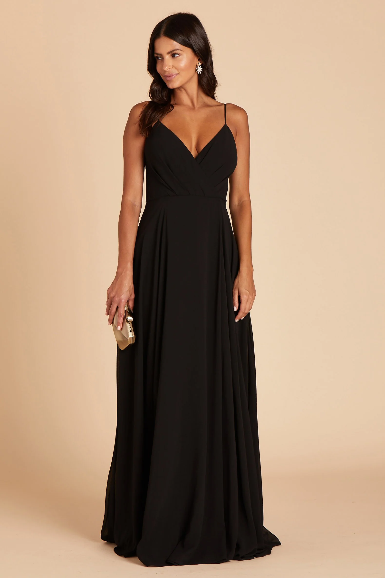 Kaia Chiffon Dress - Black - Image 7