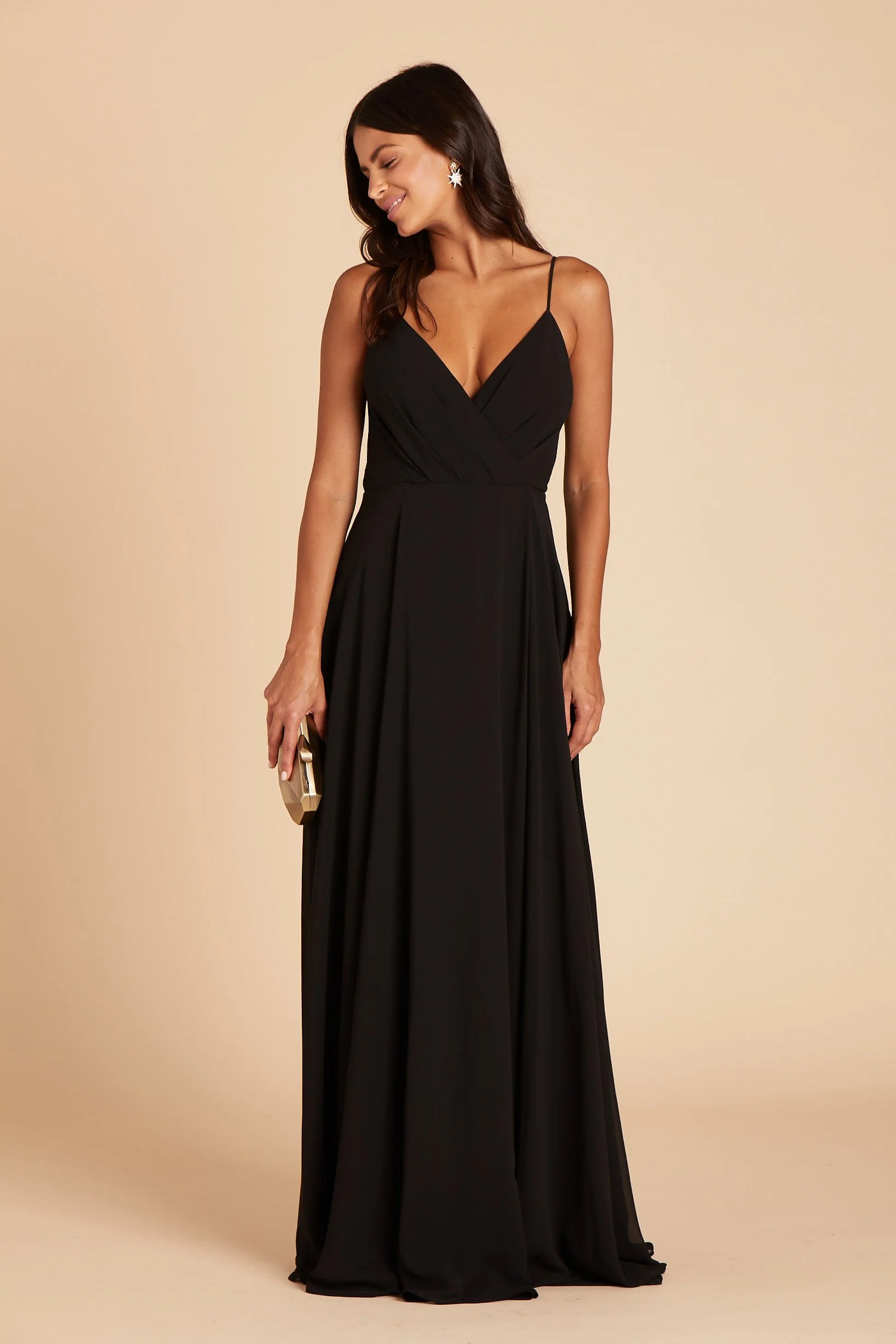 Kaia Chiffon Dress - Black - Image 9