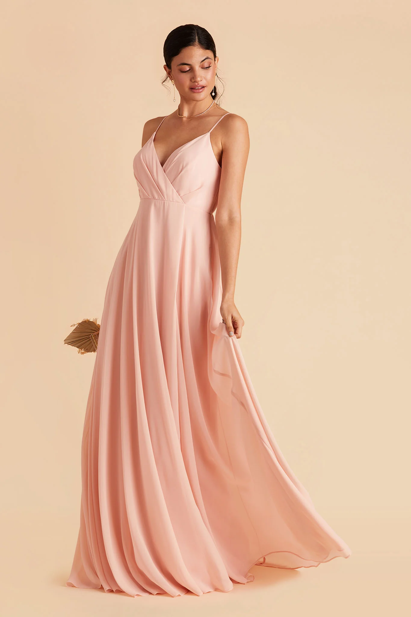 Kaia Chiffon Dress - Blush Pink - Image 4
