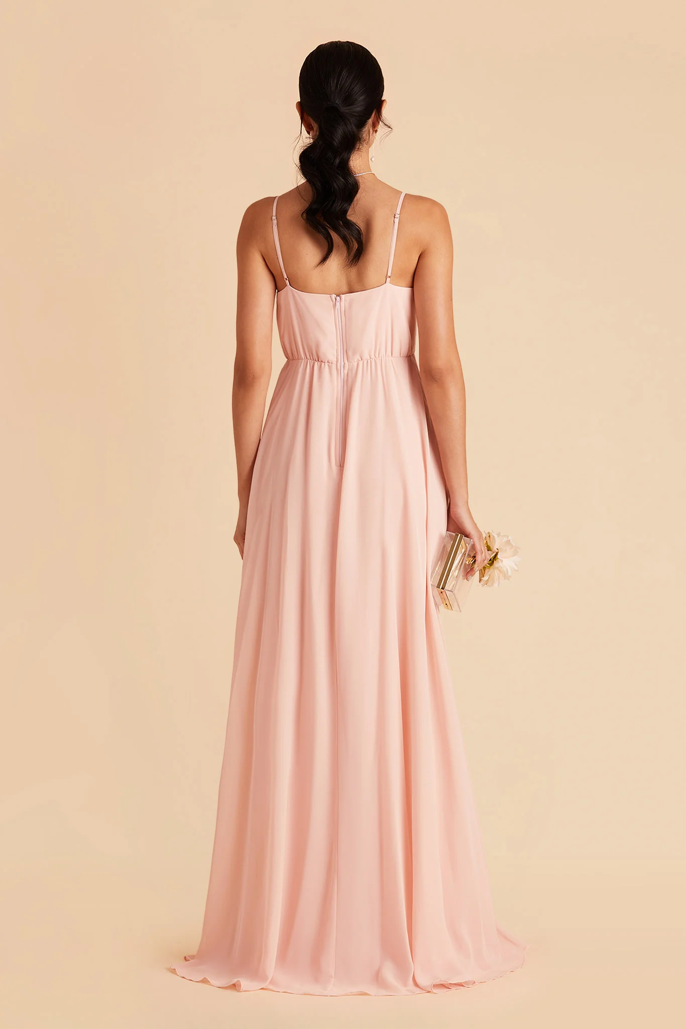Kaia Chiffon Dress - Blush Pink - Image 5