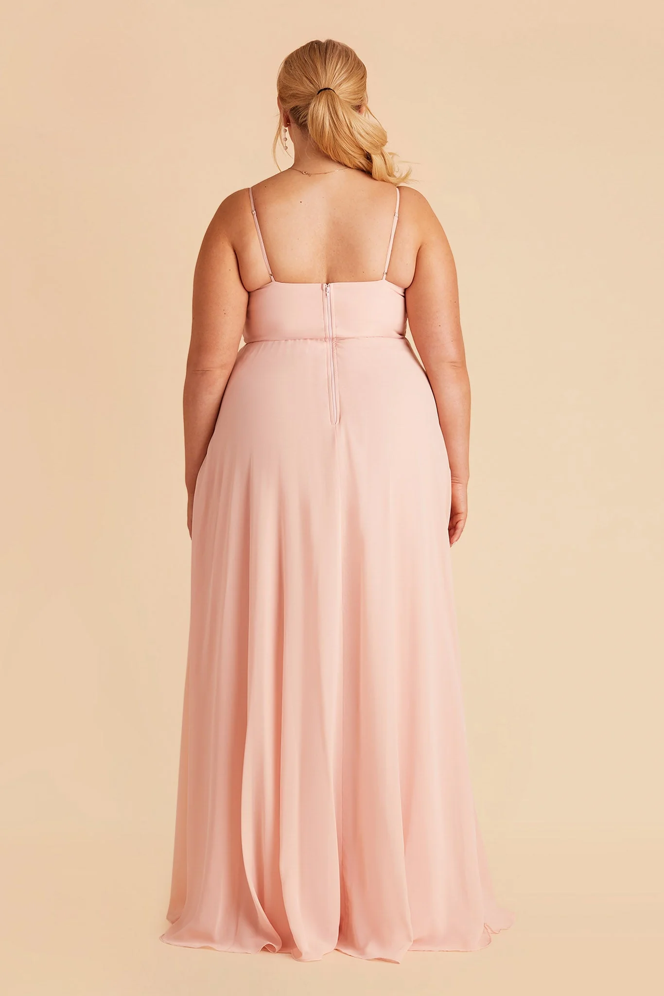 Kaia Chiffon Dress - Blush Pink - Image 8