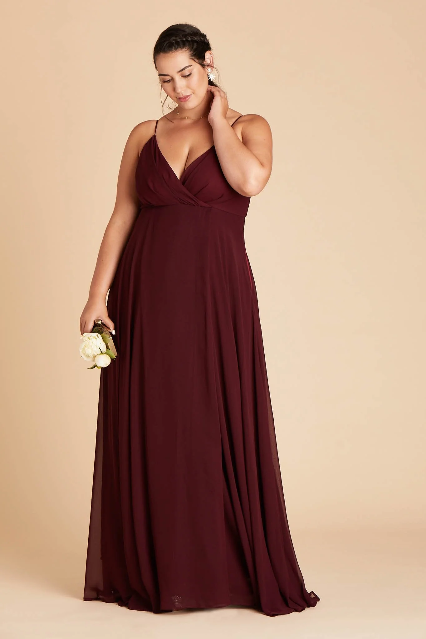 Kaia Chiffon Dress - Cabernet - Image 10