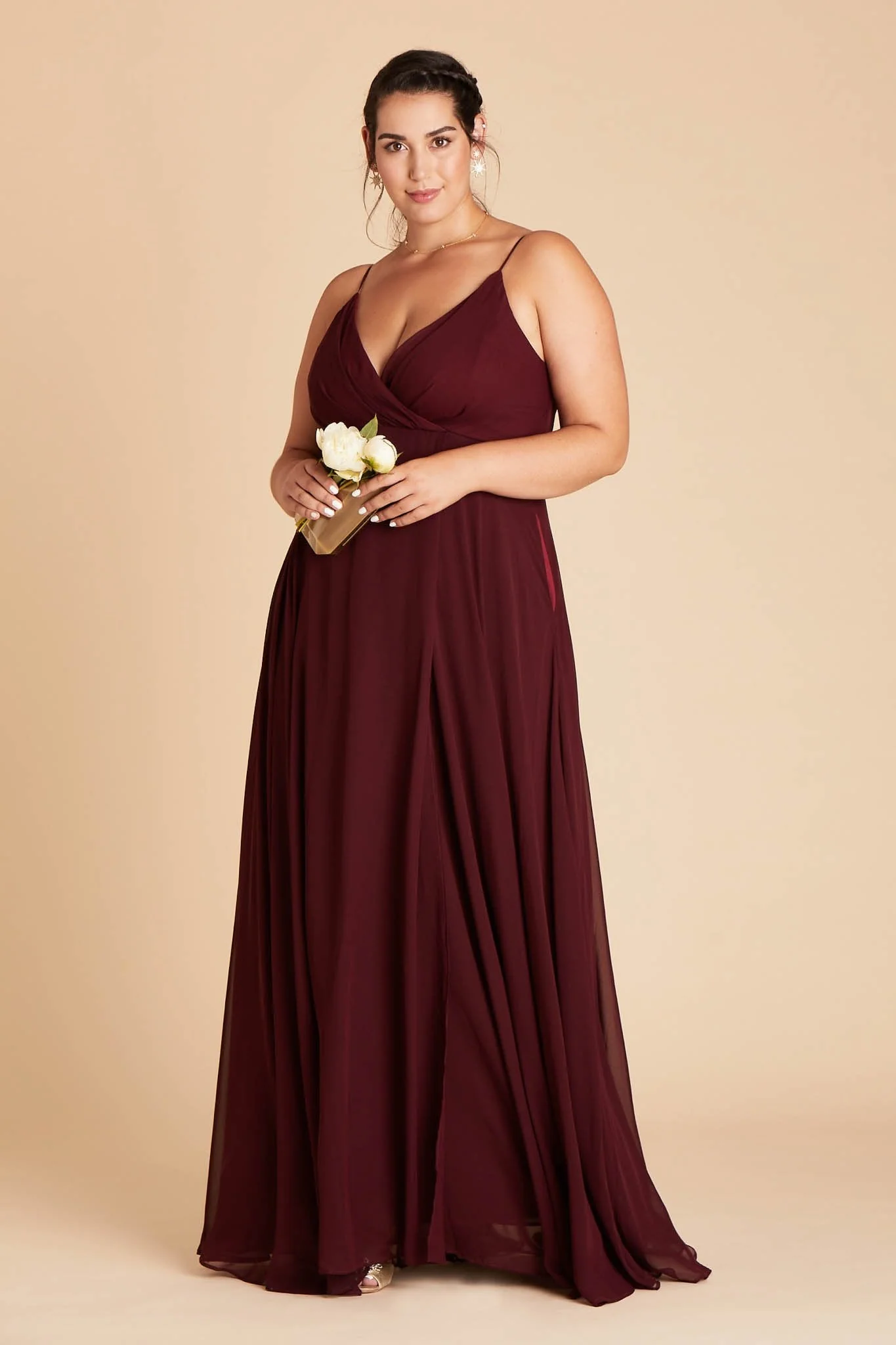 Kaia Chiffon Dress - Cabernet - Image 13