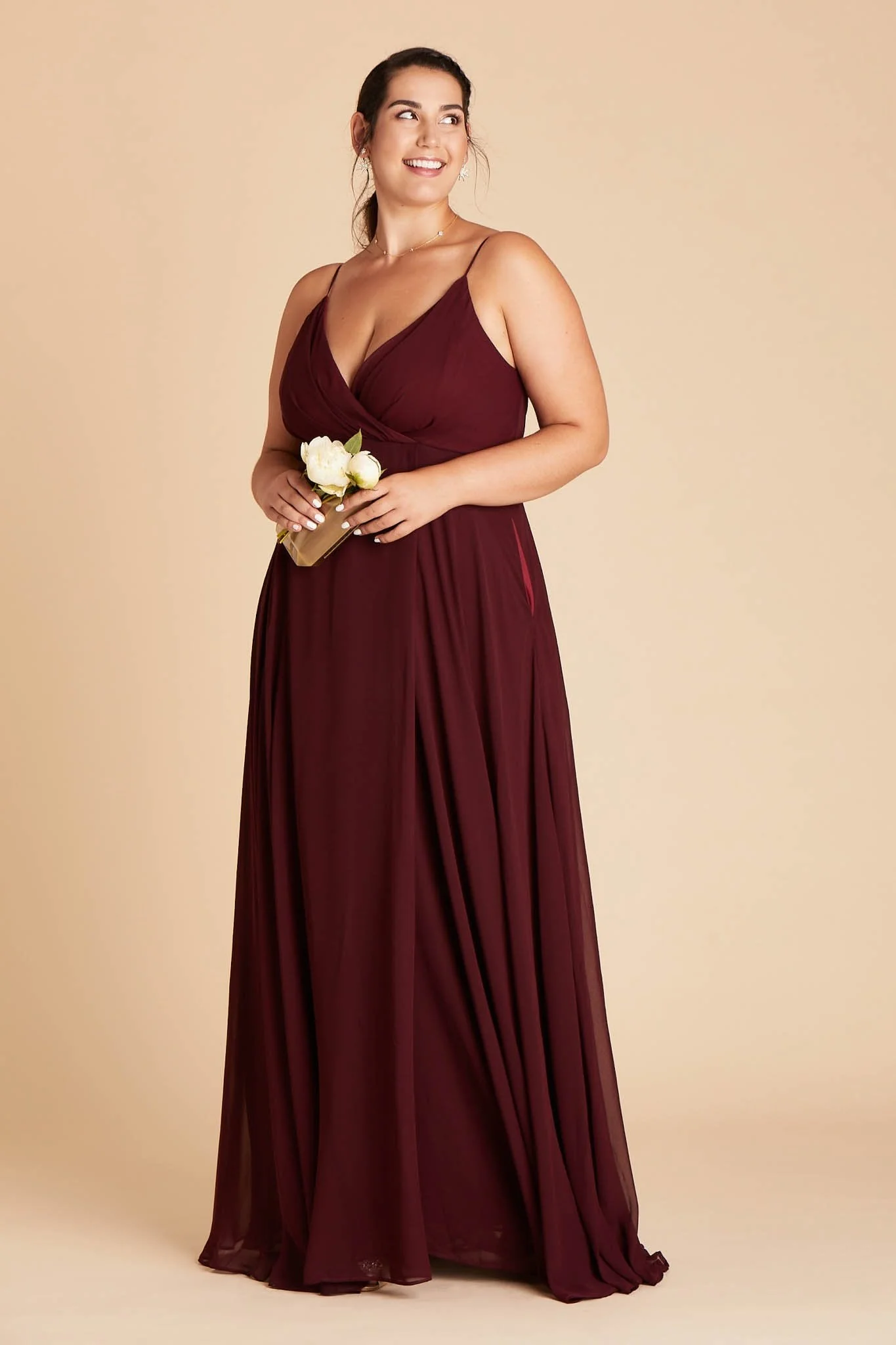 Kaia Chiffon Dress - Cabernet - Image 14