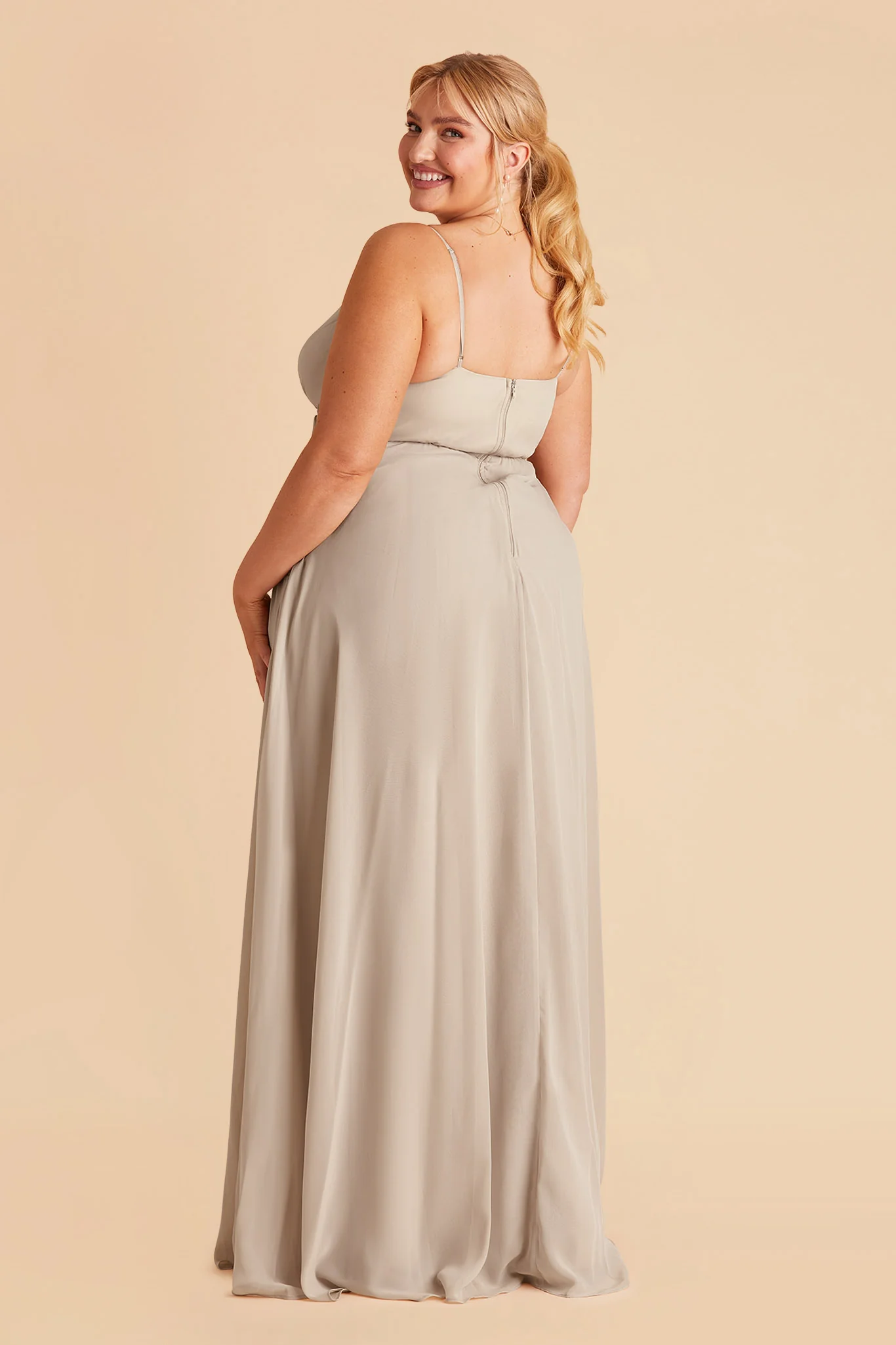 Kaia Chiffon Dress - Classic Champagne - Image 14