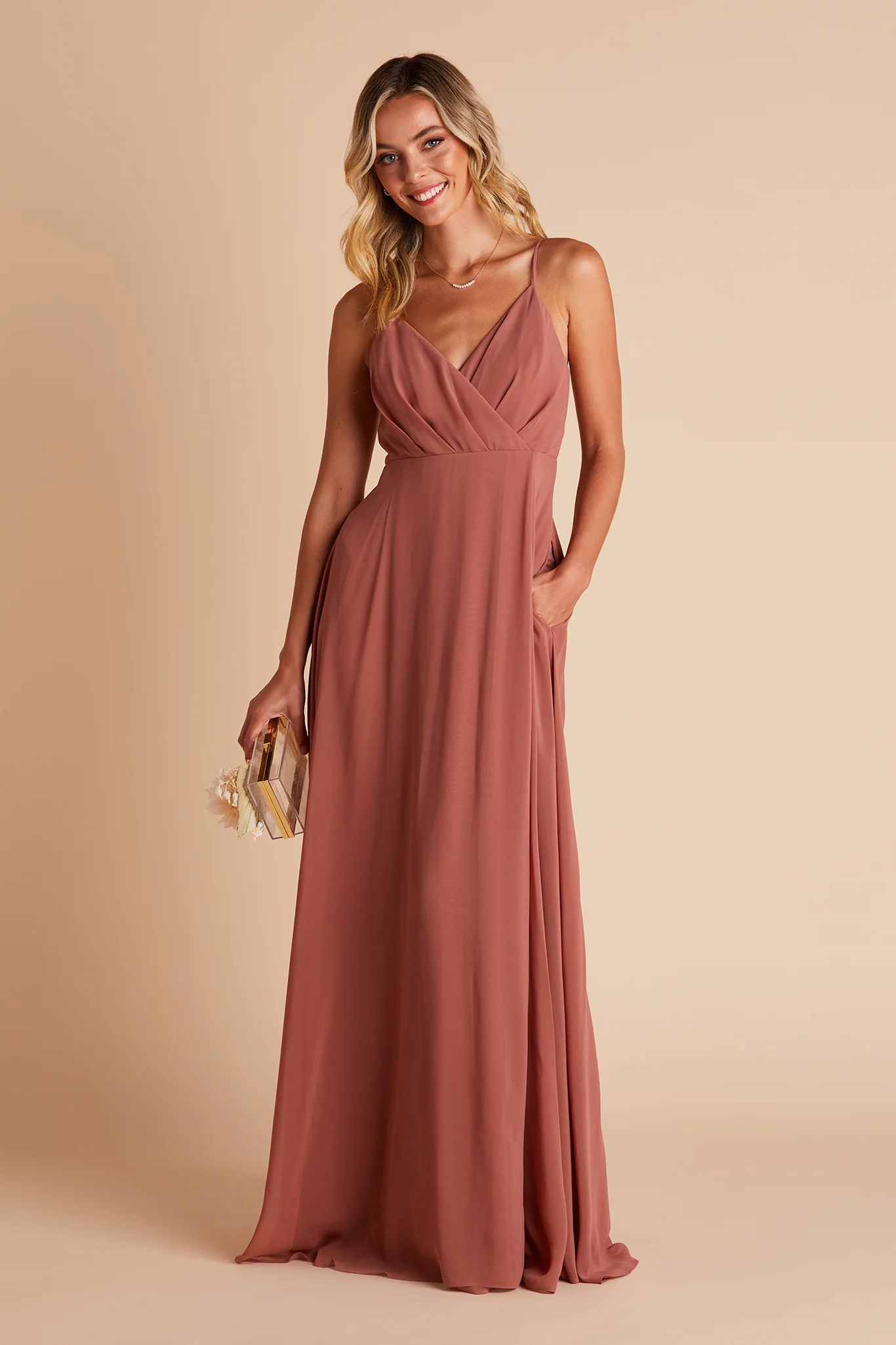 Kaia Chiffon Dress - Desert Rose - Image 6
