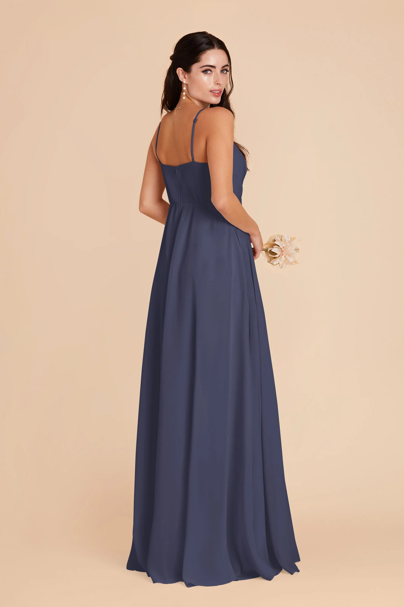 Kaia Chiffon Dress - Dusk Blue - Image 5