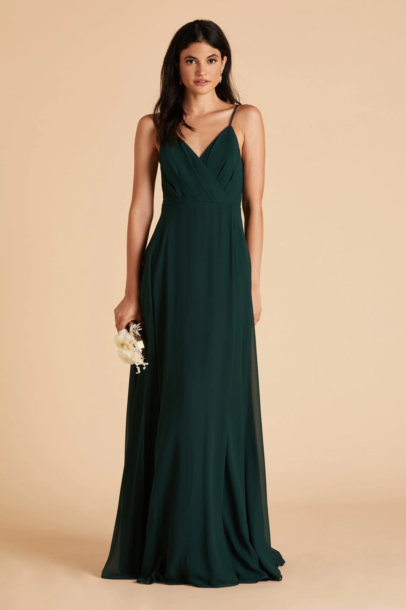 Kaia Chiffon Dress - Emerald - Image 7
