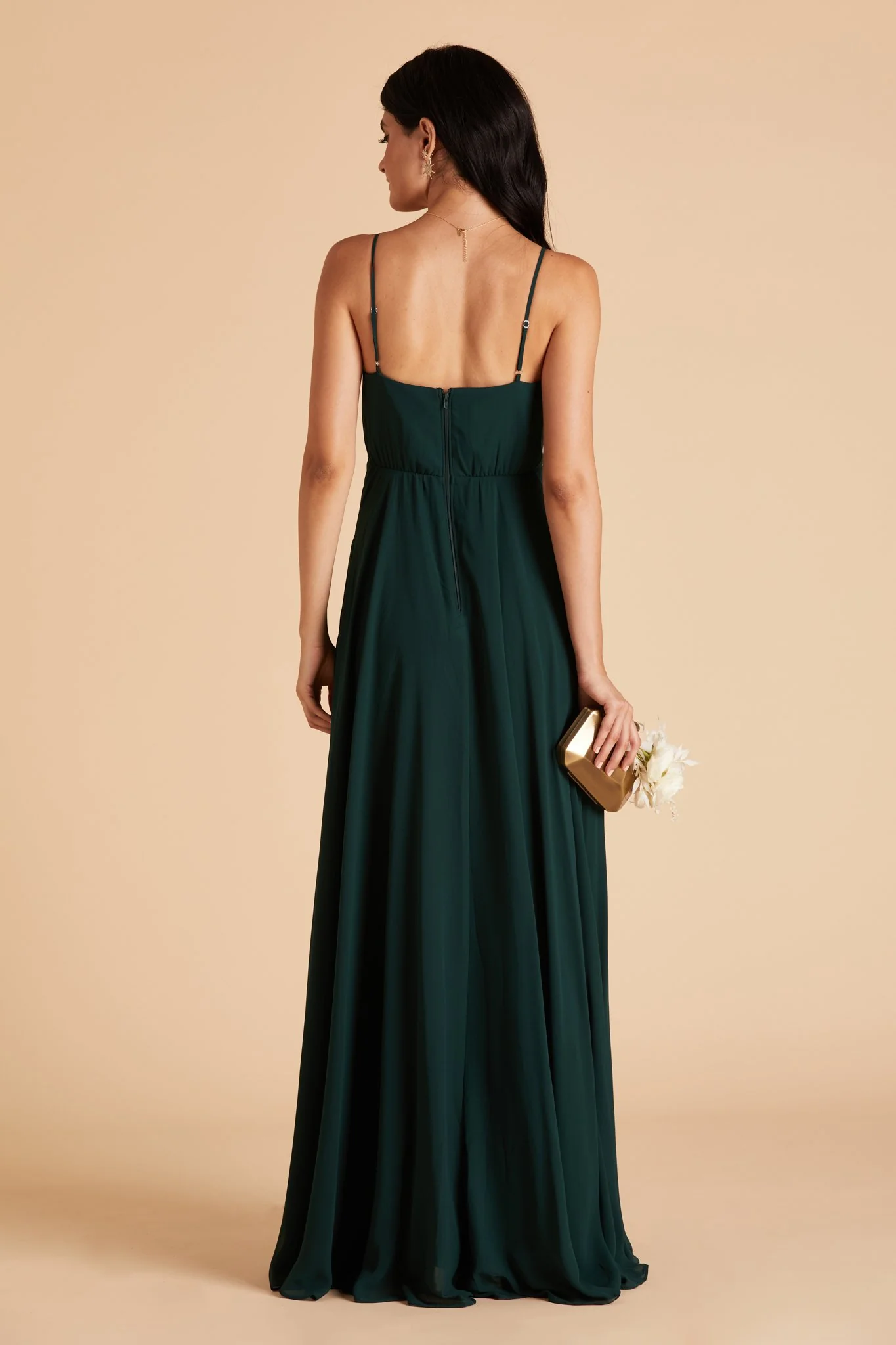 Kaia Chiffon Dress - Emerald - Image 9