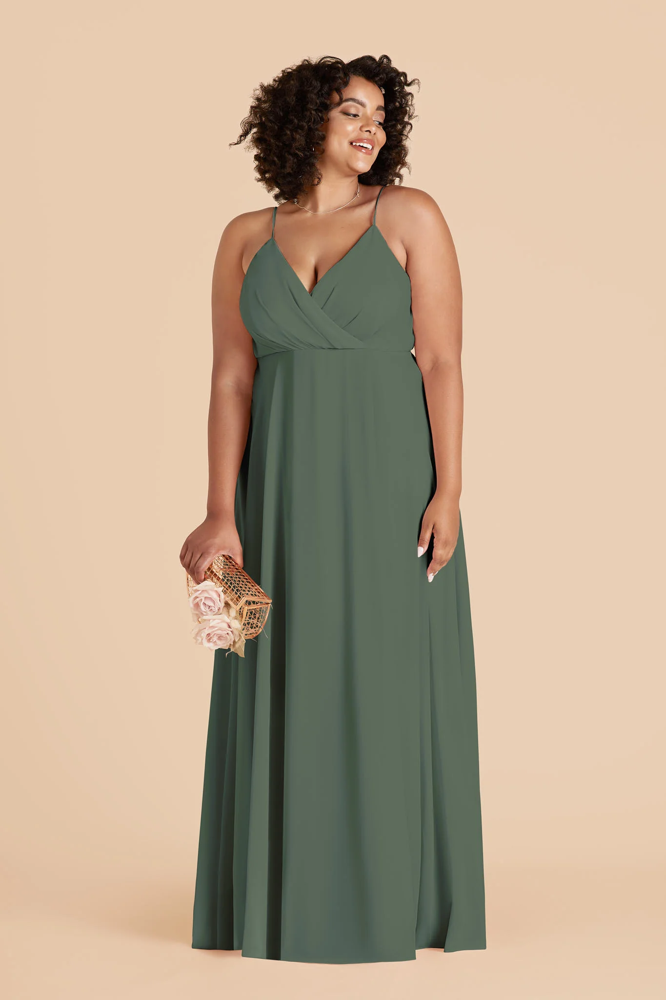 Kaia Chiffon Dress - Eucalyptus - Image 2