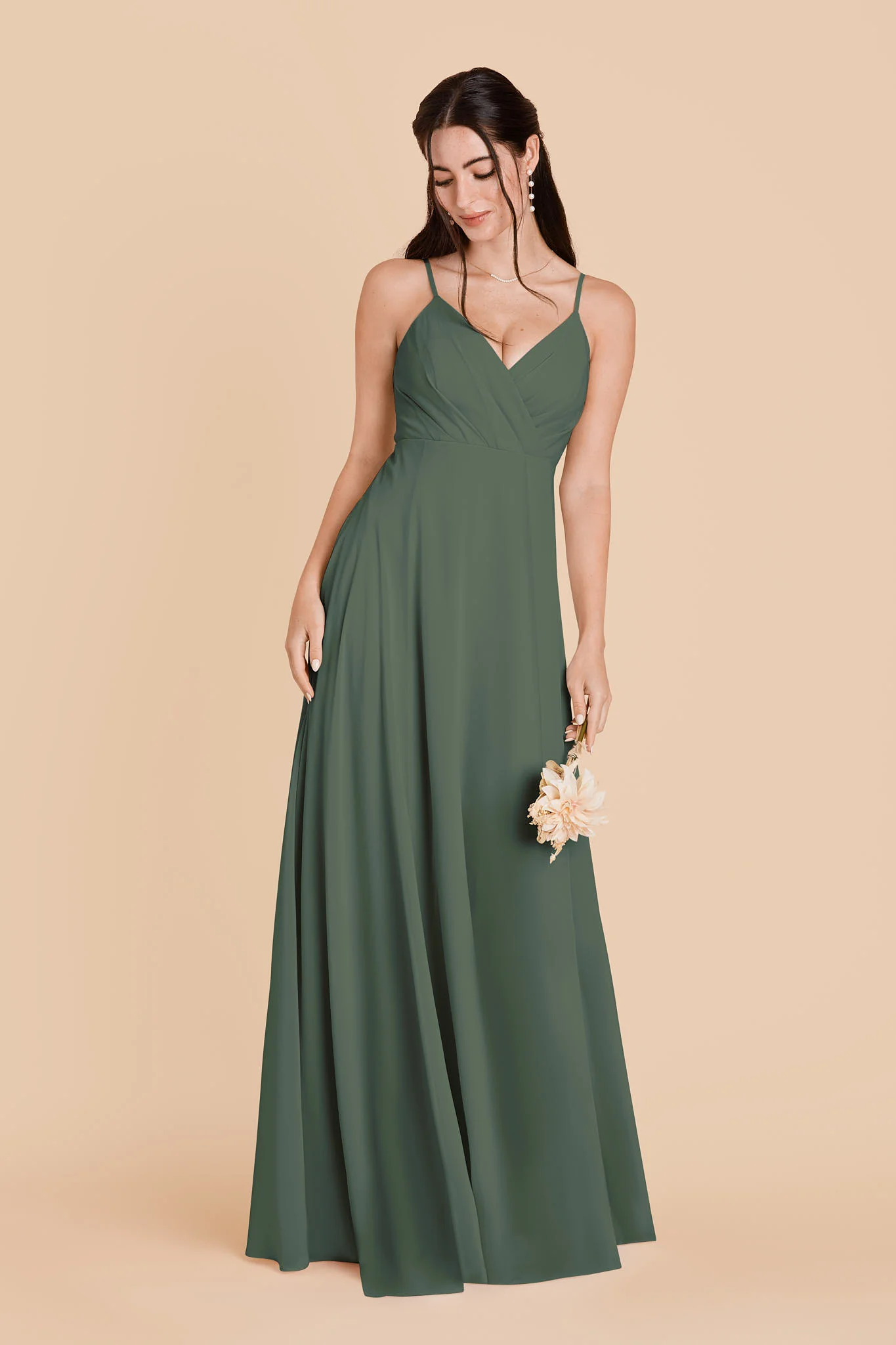 Kaia Chiffon Dress - Eucalyptus - Image 3