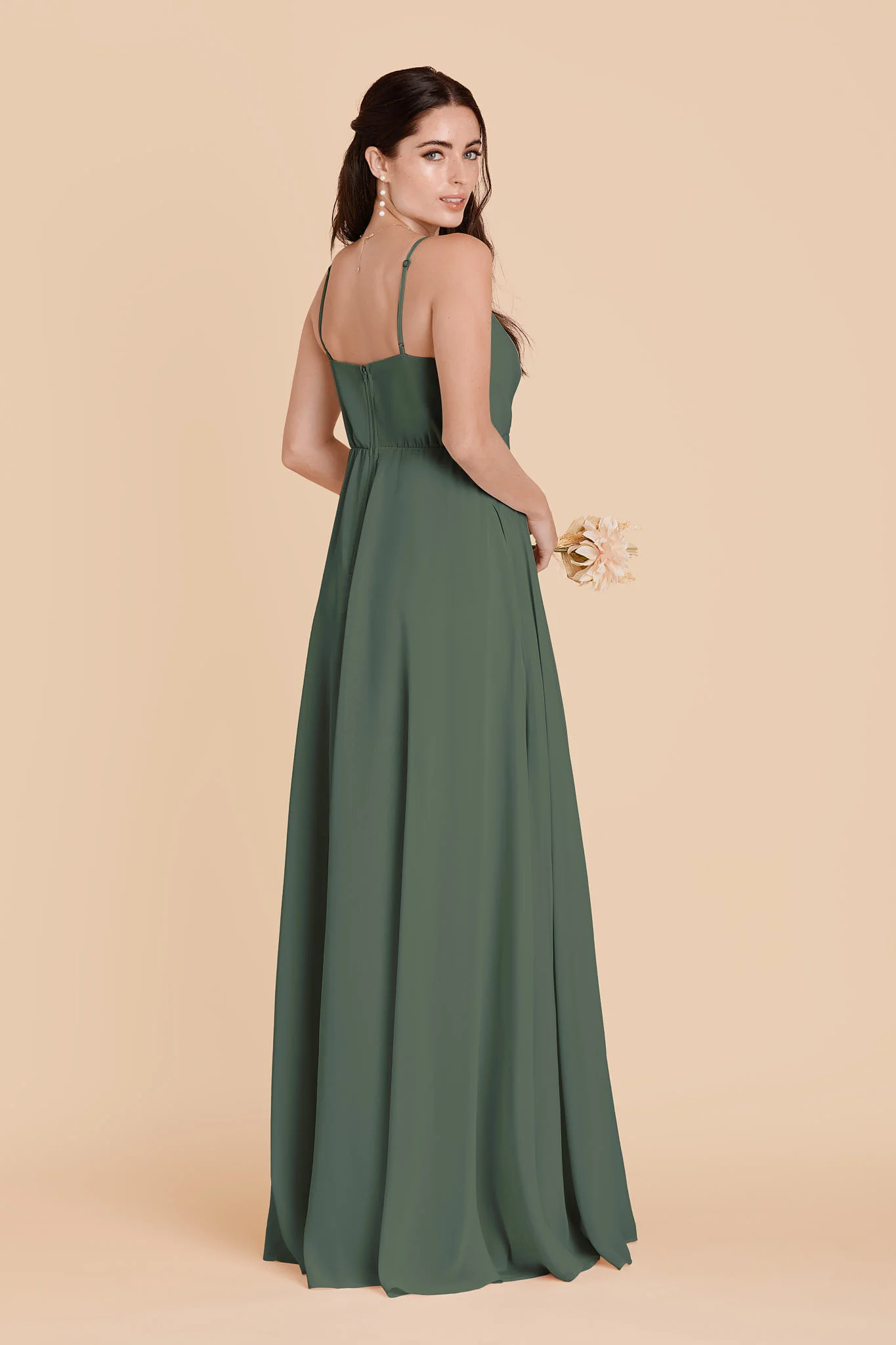 Kaia Chiffon Dress - Eucalyptus - Image 4