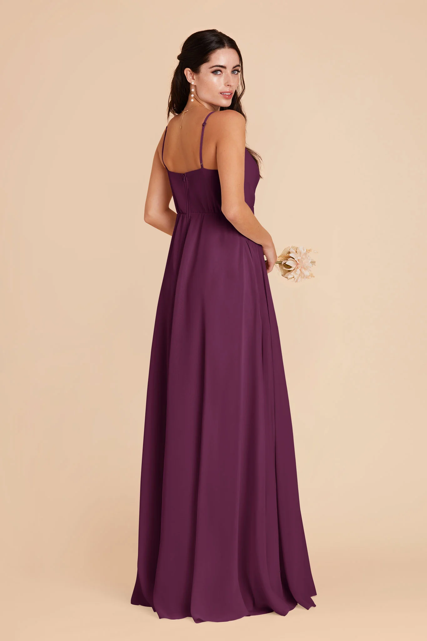 Kaia Chiffon Dress - Fig - Image 5
