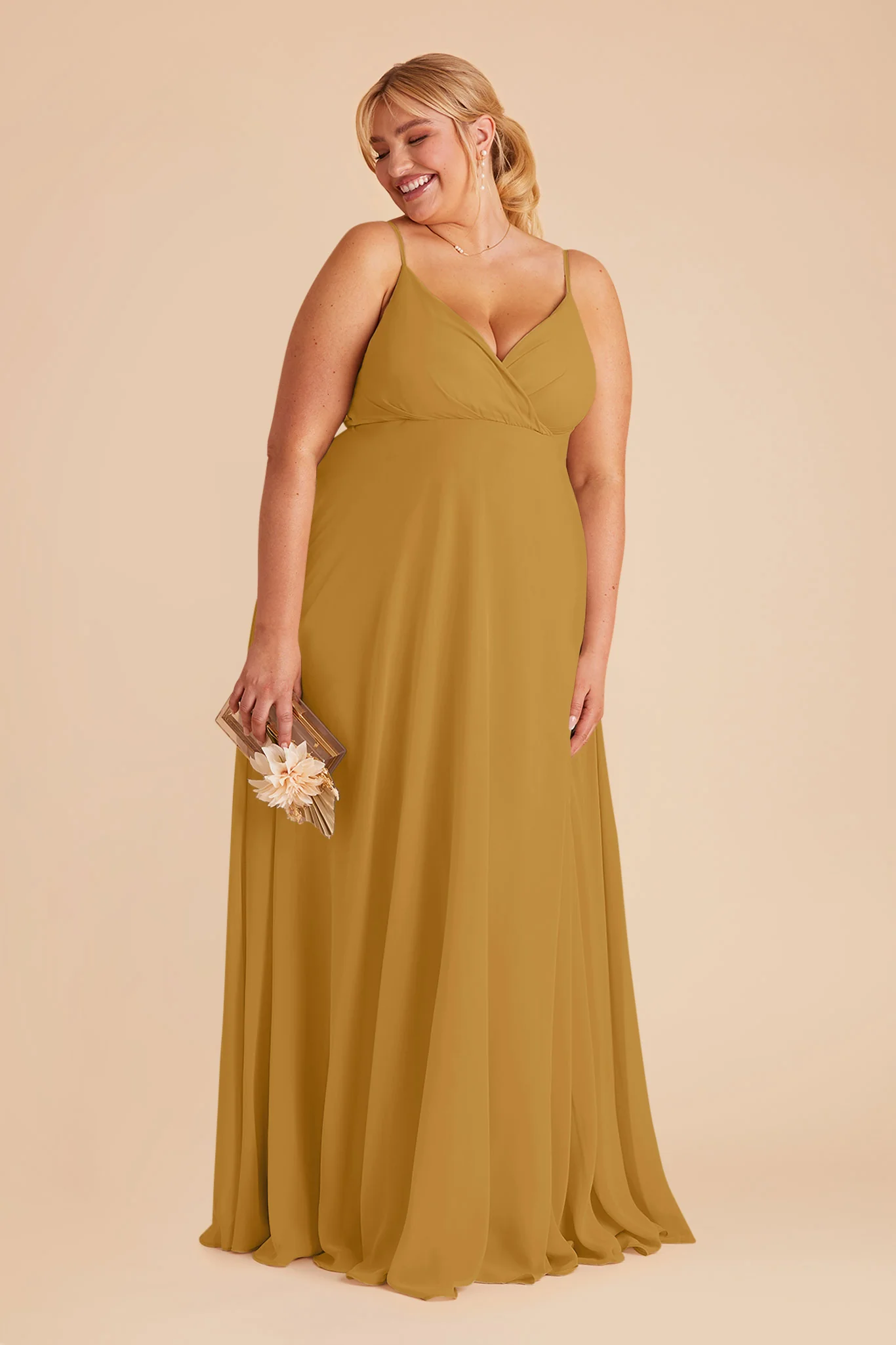 Kaia Chiffon Dress - Marigold - Image 2