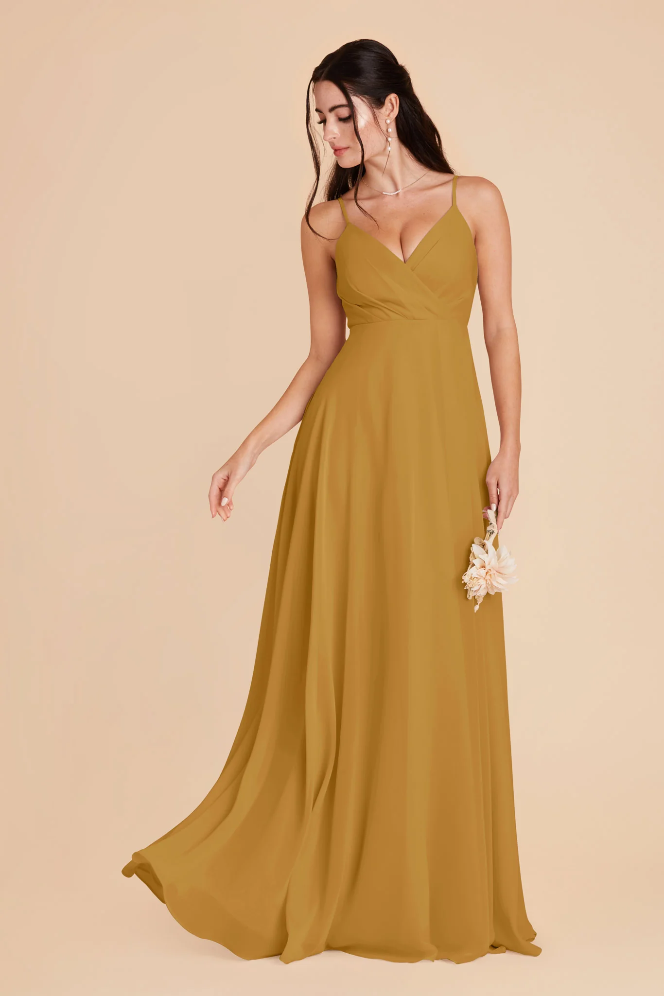 Kaia Chiffon Dress - Marigold - Image 4