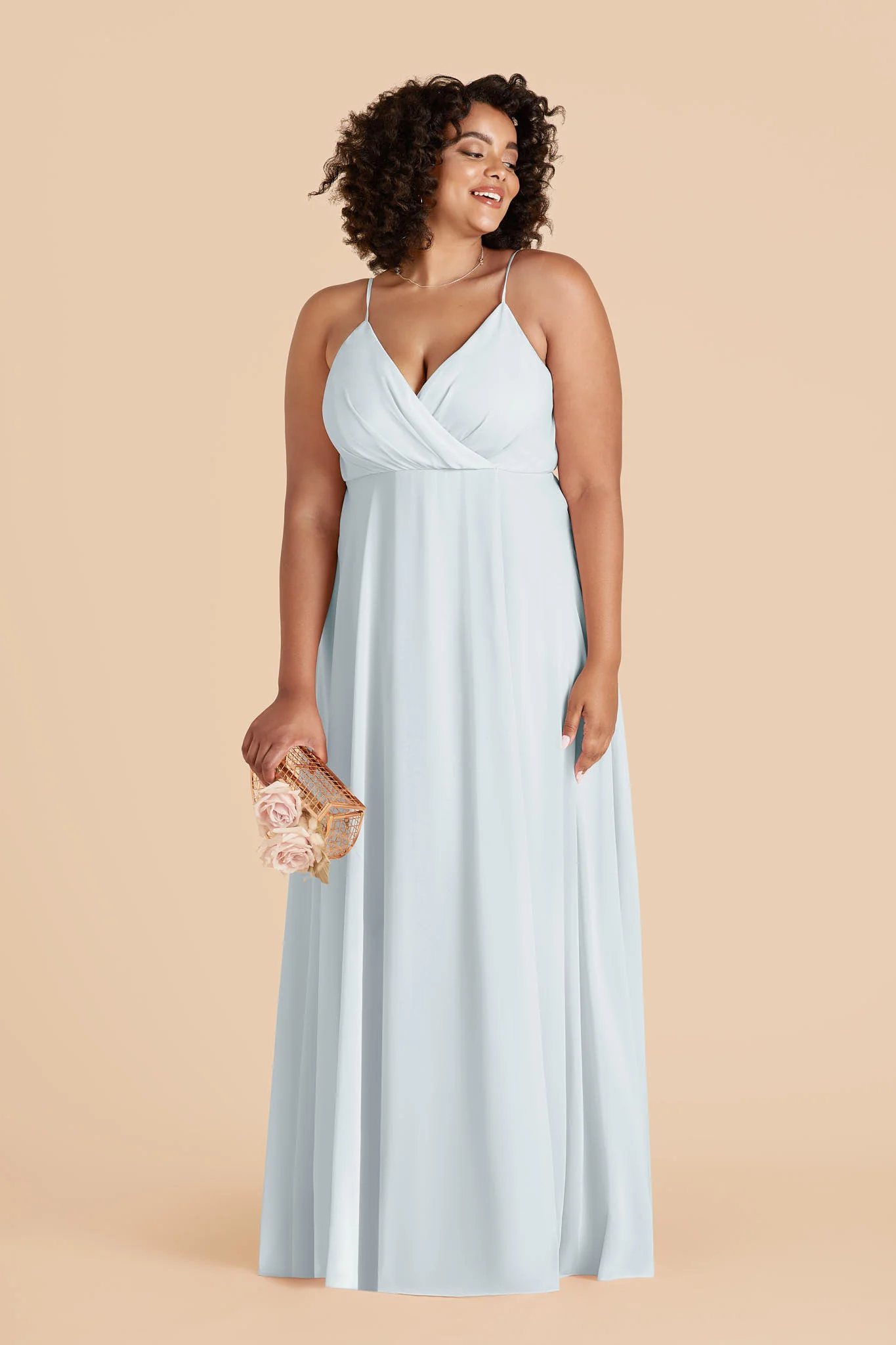 Kaia Chiffon Dress - Mist Blue - Image 2