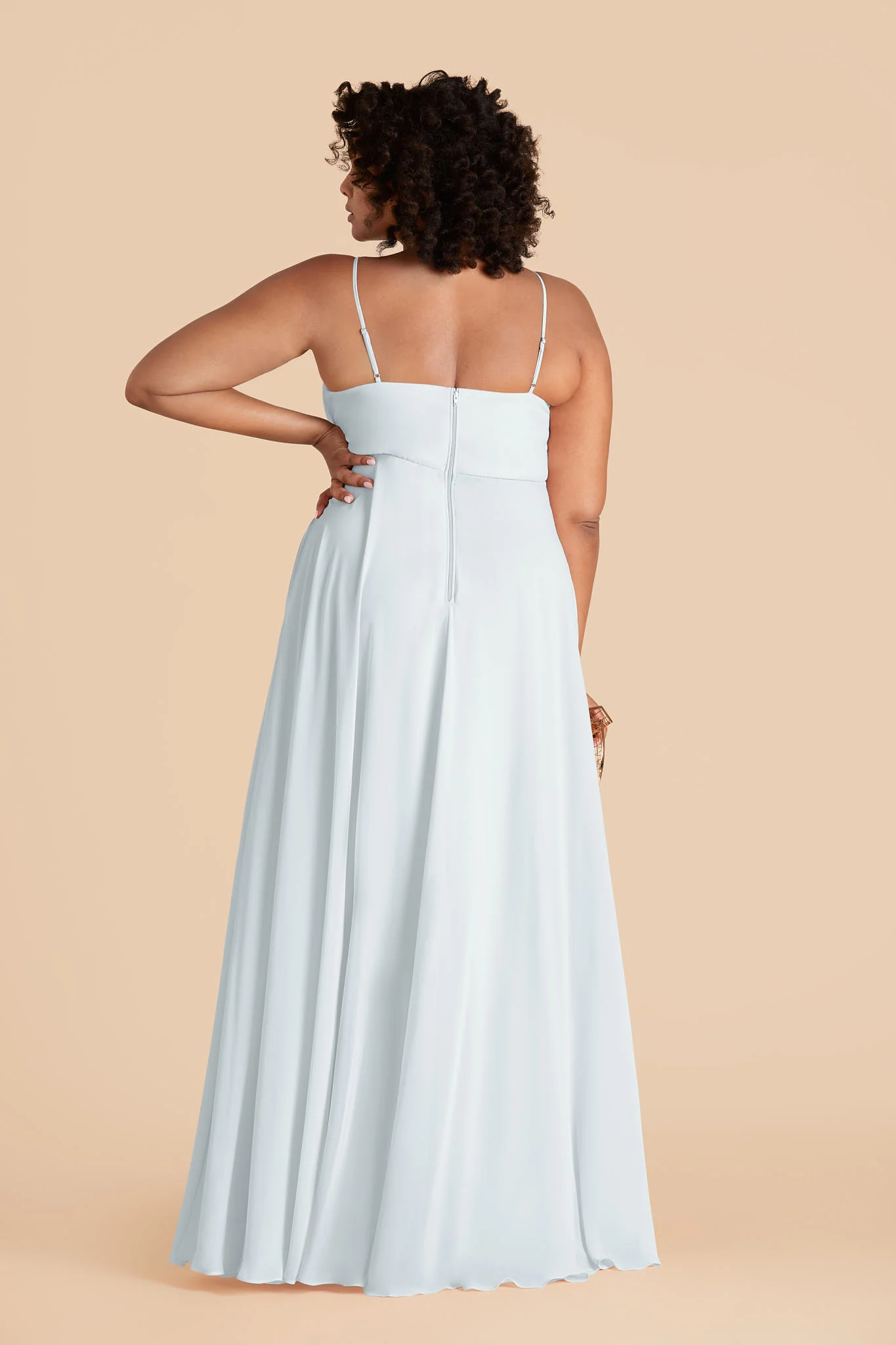Kaia Chiffon Dress - Mist Blue - Image 6