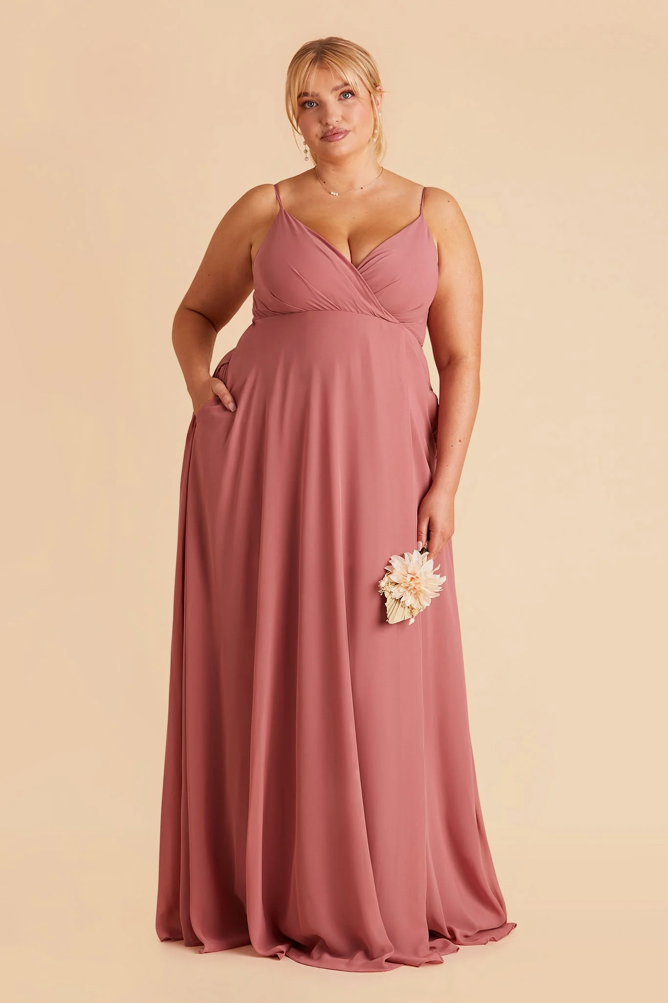 Kaia Chiffon Dress - Mulberry - Image 2