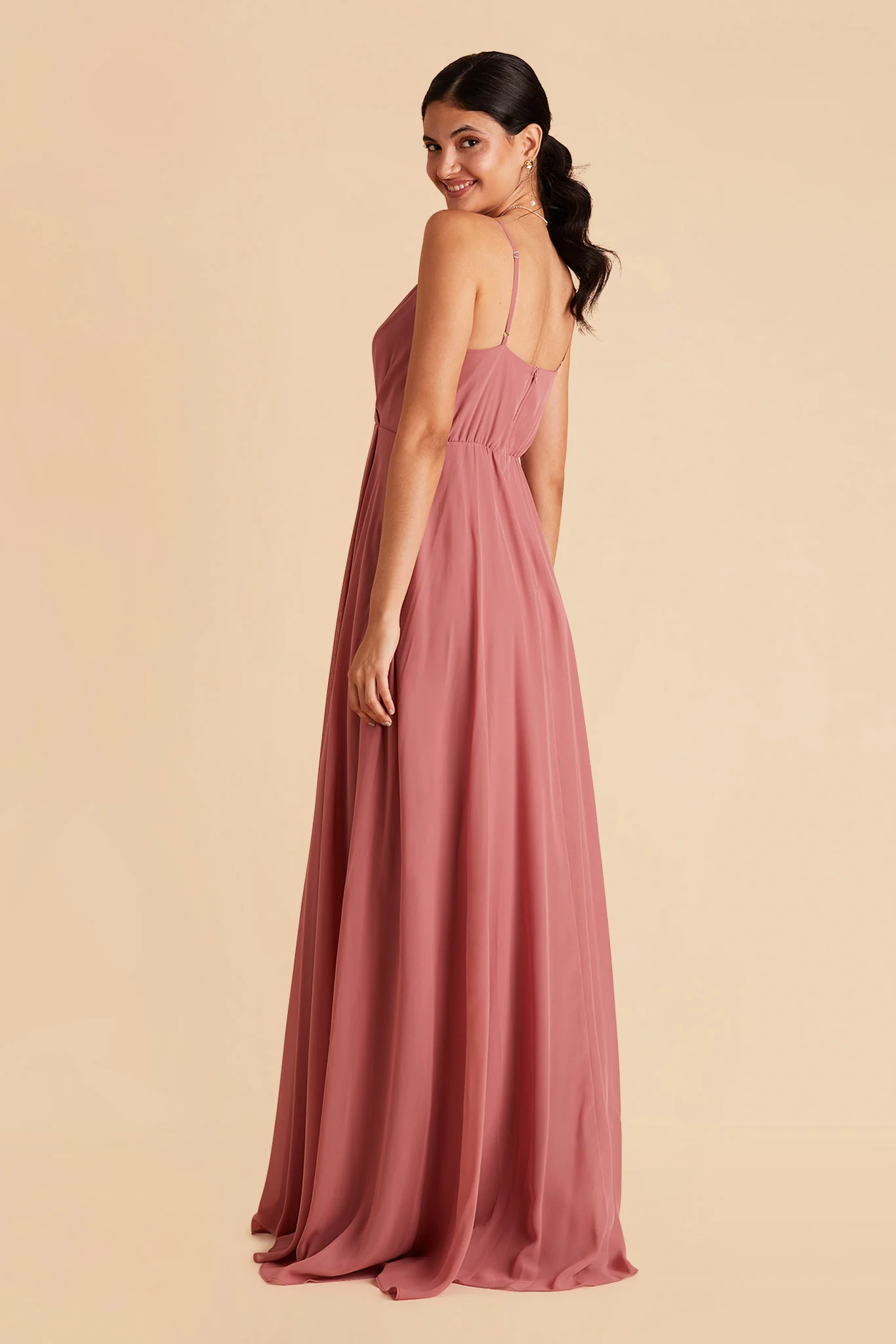 Kaia Chiffon Dress - Mulberry - Image 3
