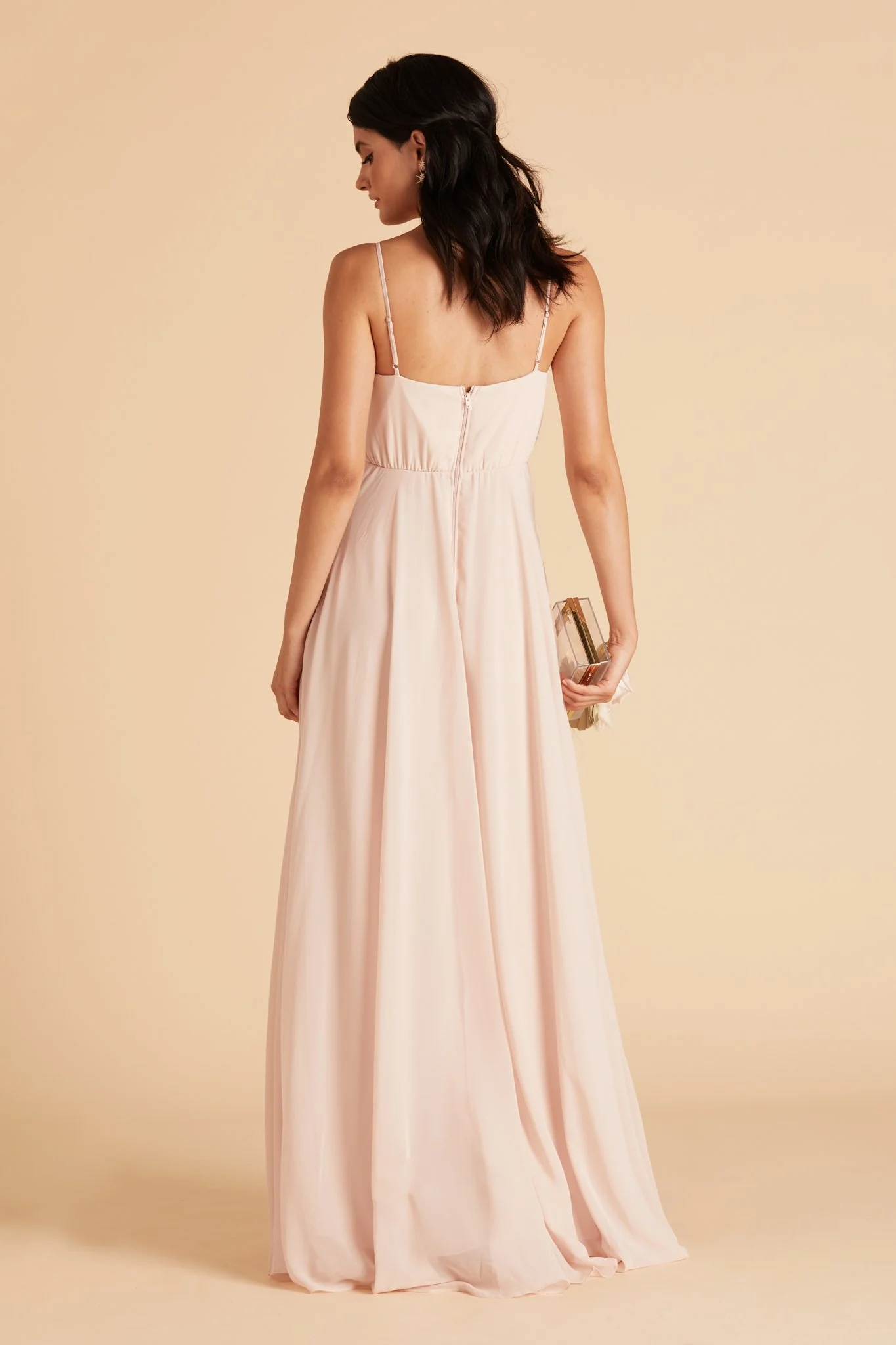 Kaia Chiffon Dress - Pale Blush - Image 7