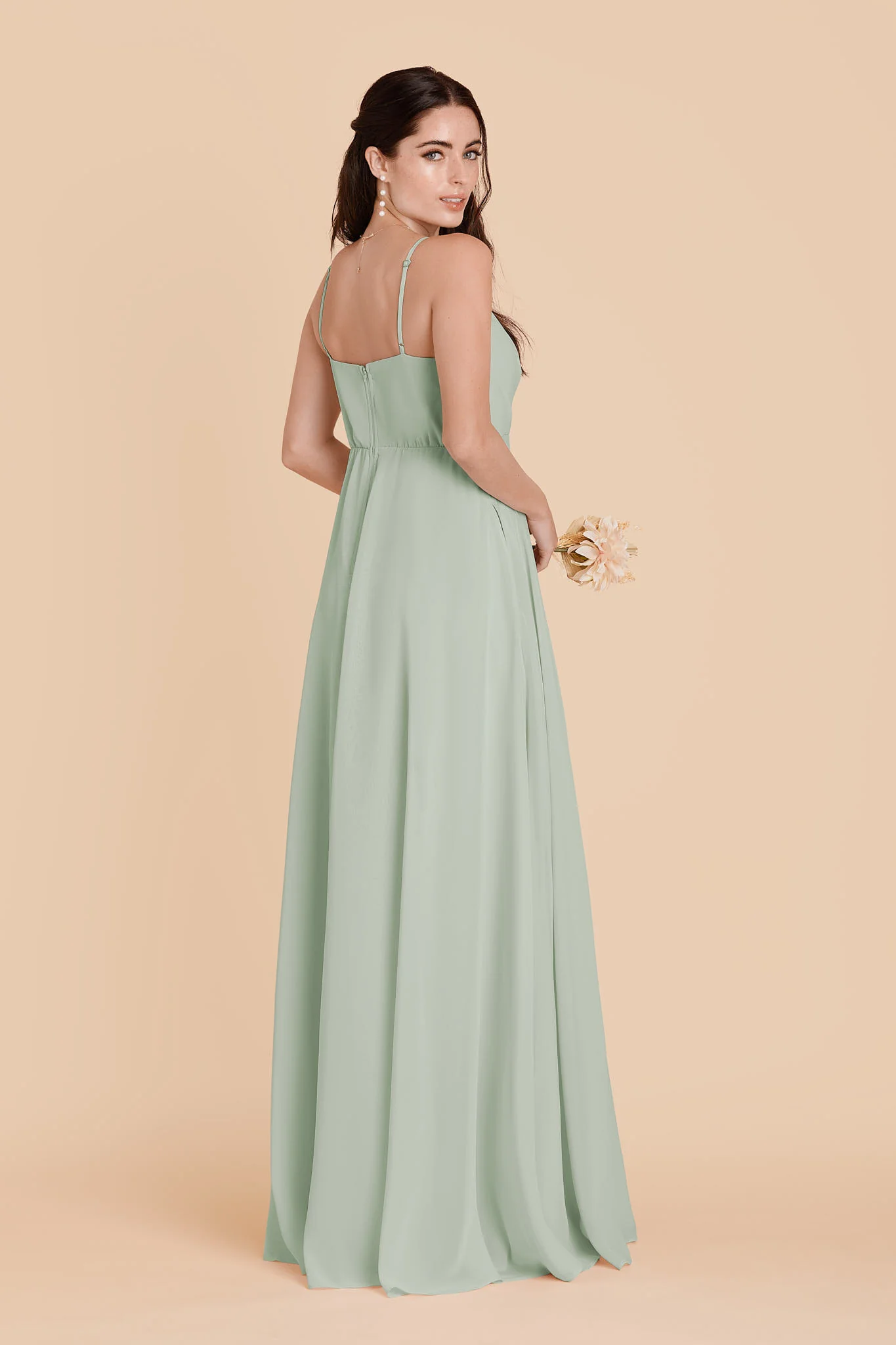 Kaia Chiffon Dress - Sage - Image 3