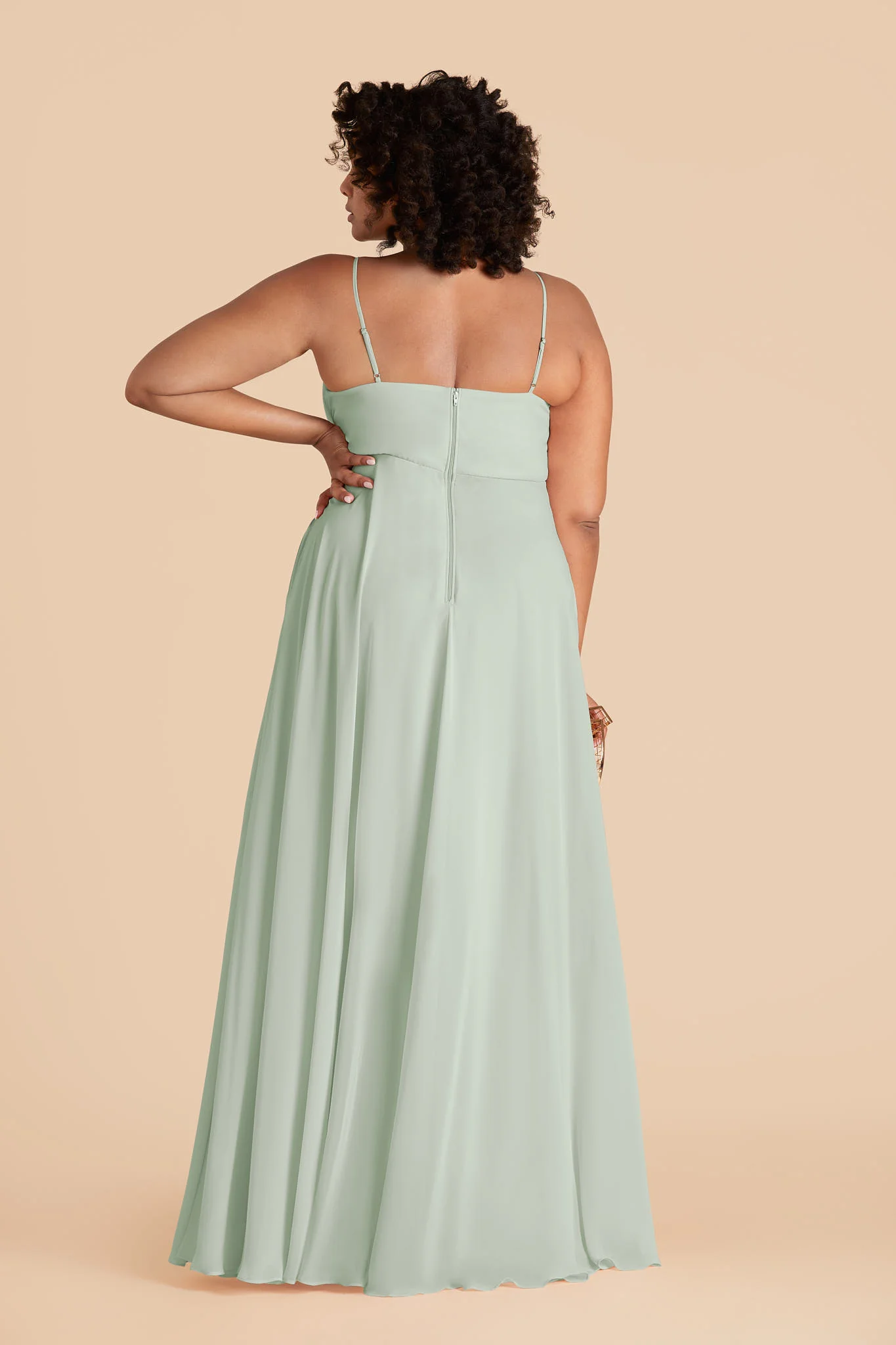 Kaia Chiffon Dress - Sage - Image 5