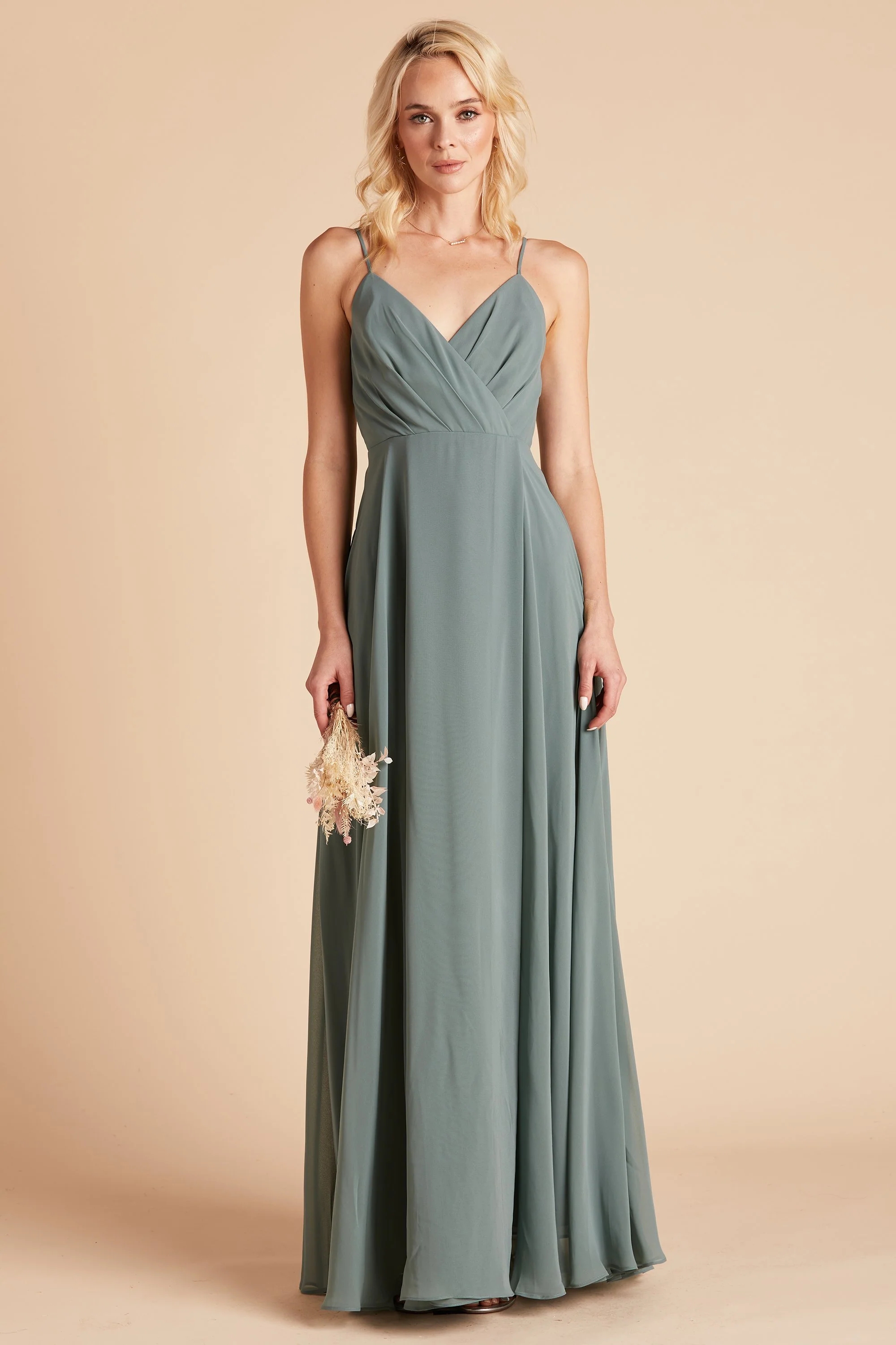 Kaia Chiffon Dress - Sea Glass