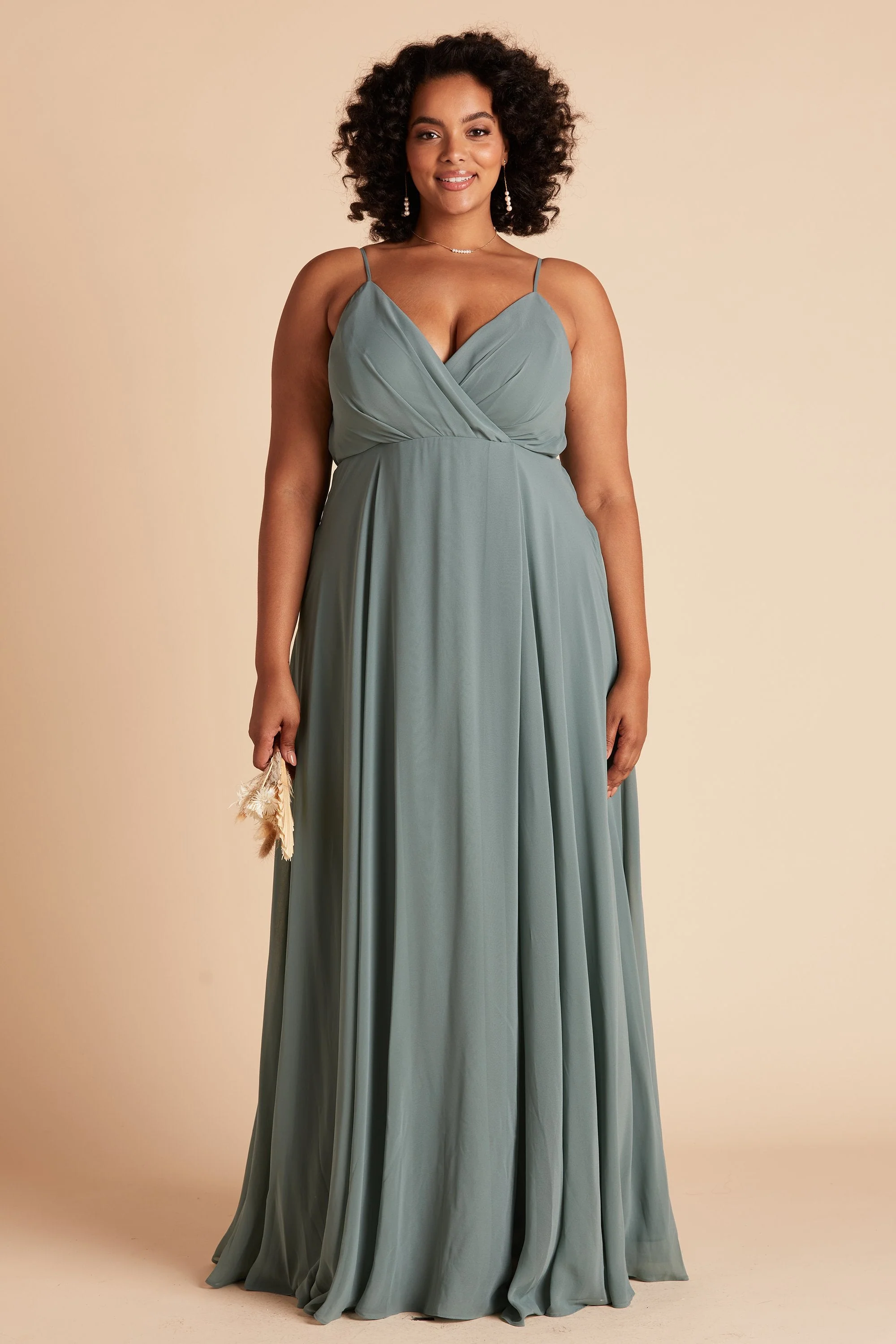 Kaia Chiffon Dress - Sea Glass - Image 10
