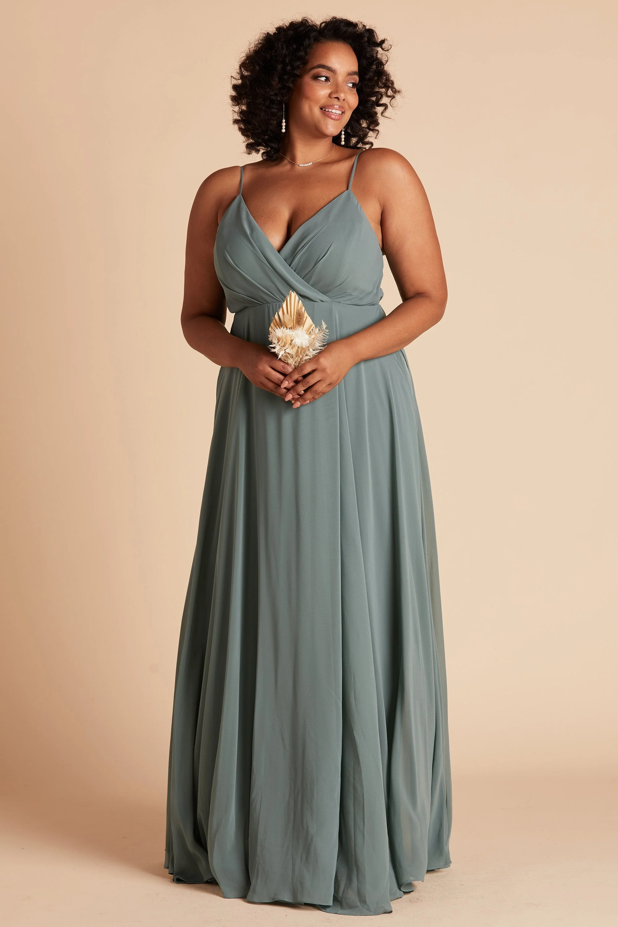 Kaia Chiffon Dress - Sea Glass - Image 13