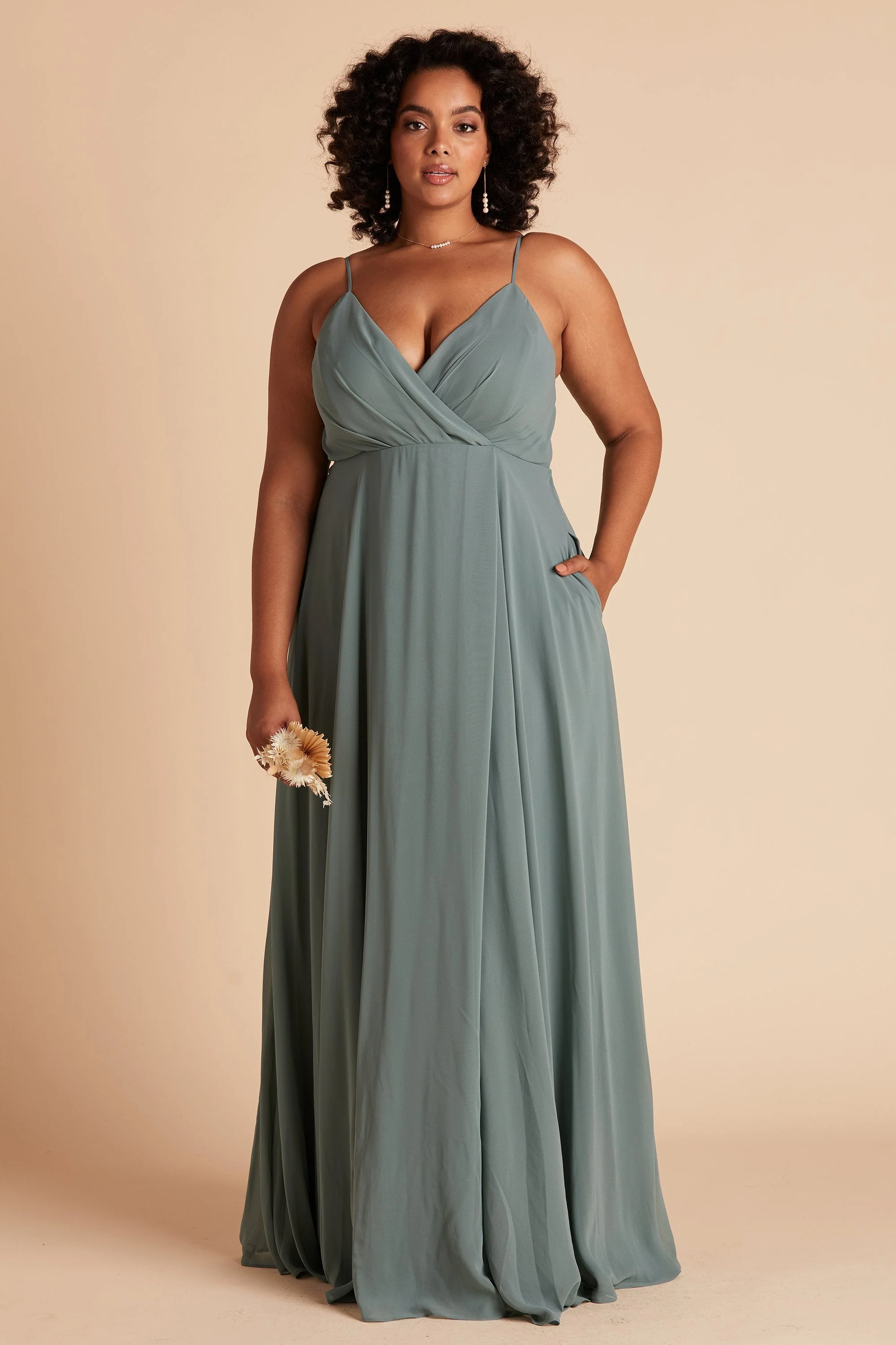 Kaia Chiffon Dress - Sea Glass - Image 14