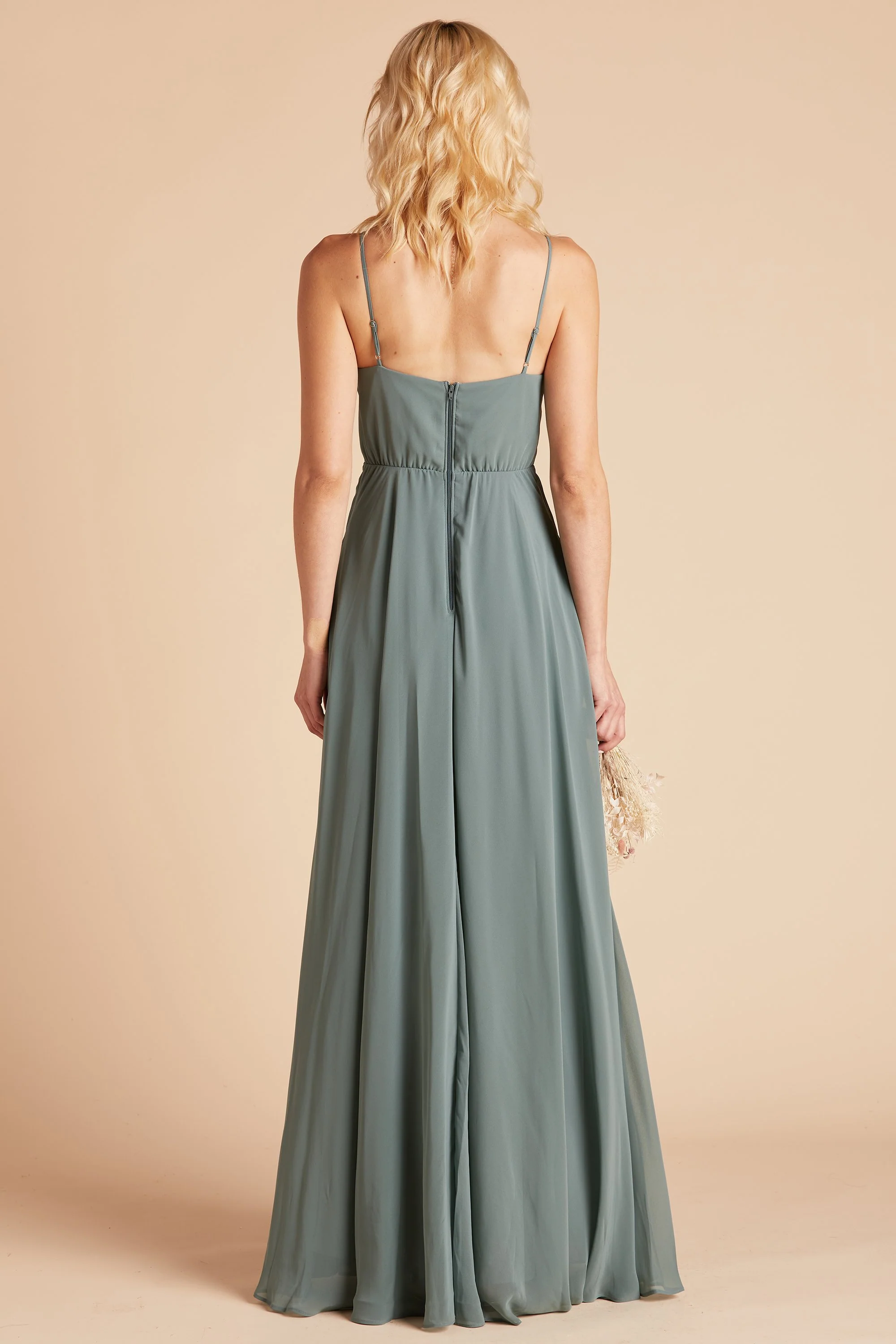 Kaia Chiffon Dress - Sea Glass - Image 8