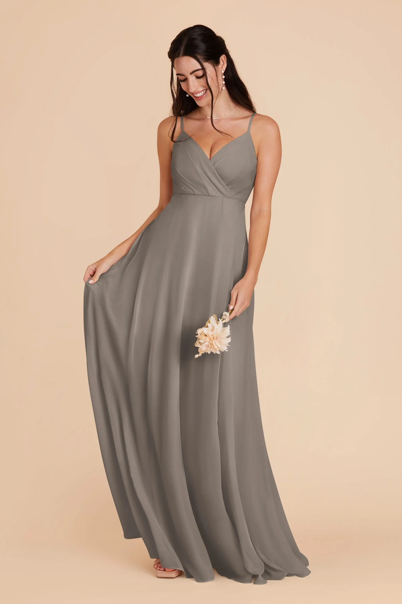 Kaia Chiffon Dress - Silver - Image 4