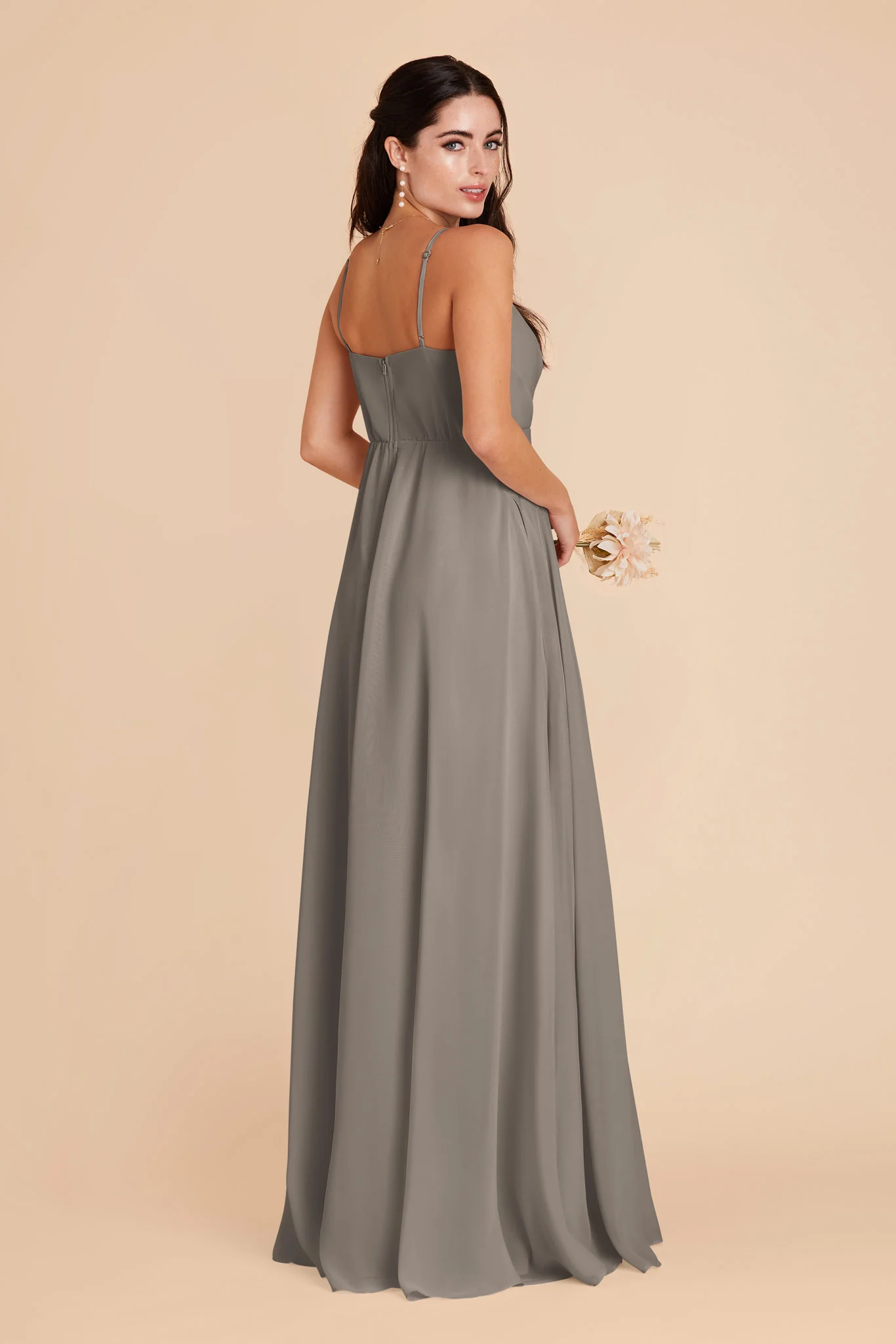 Kaia Chiffon Dress - Silver - Image 5