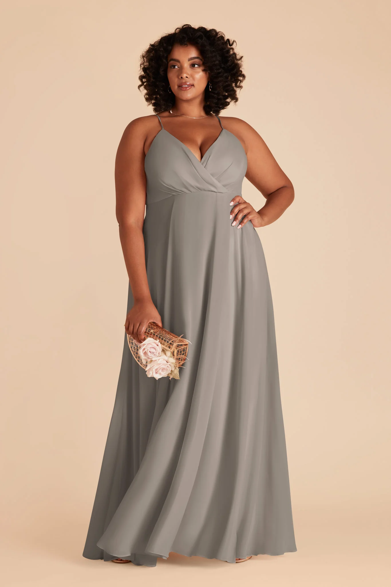 Kaia Chiffon Dress - Silver - Image 6