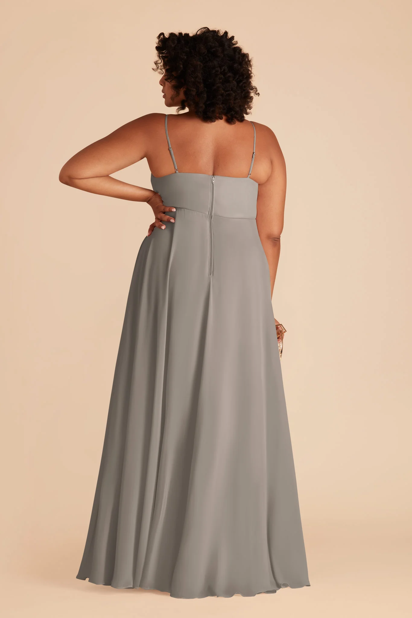 Kaia Chiffon Dress - Silver - Image 7