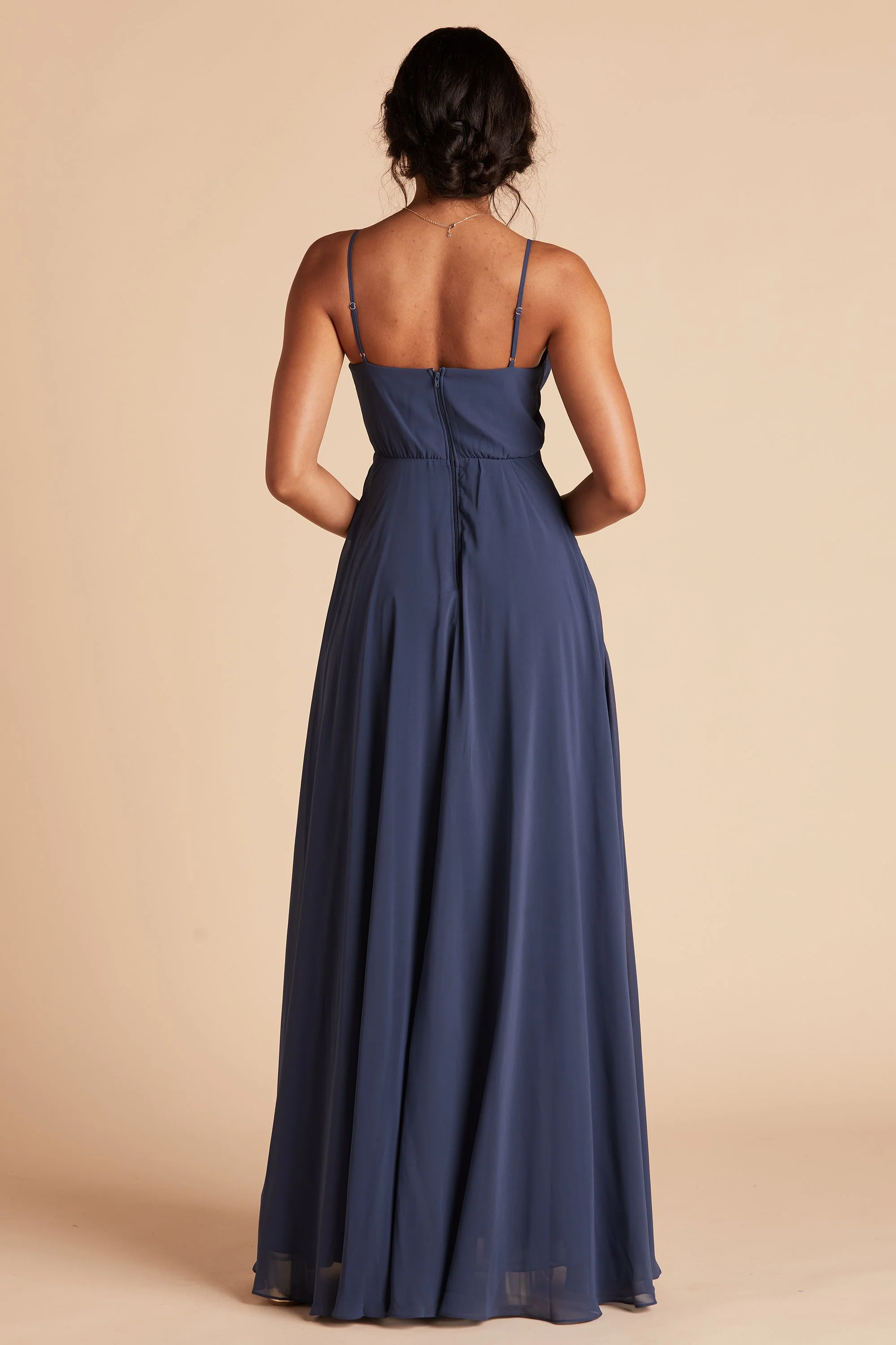 Kaia Chiffon Dress - Slate Blue - Image 7