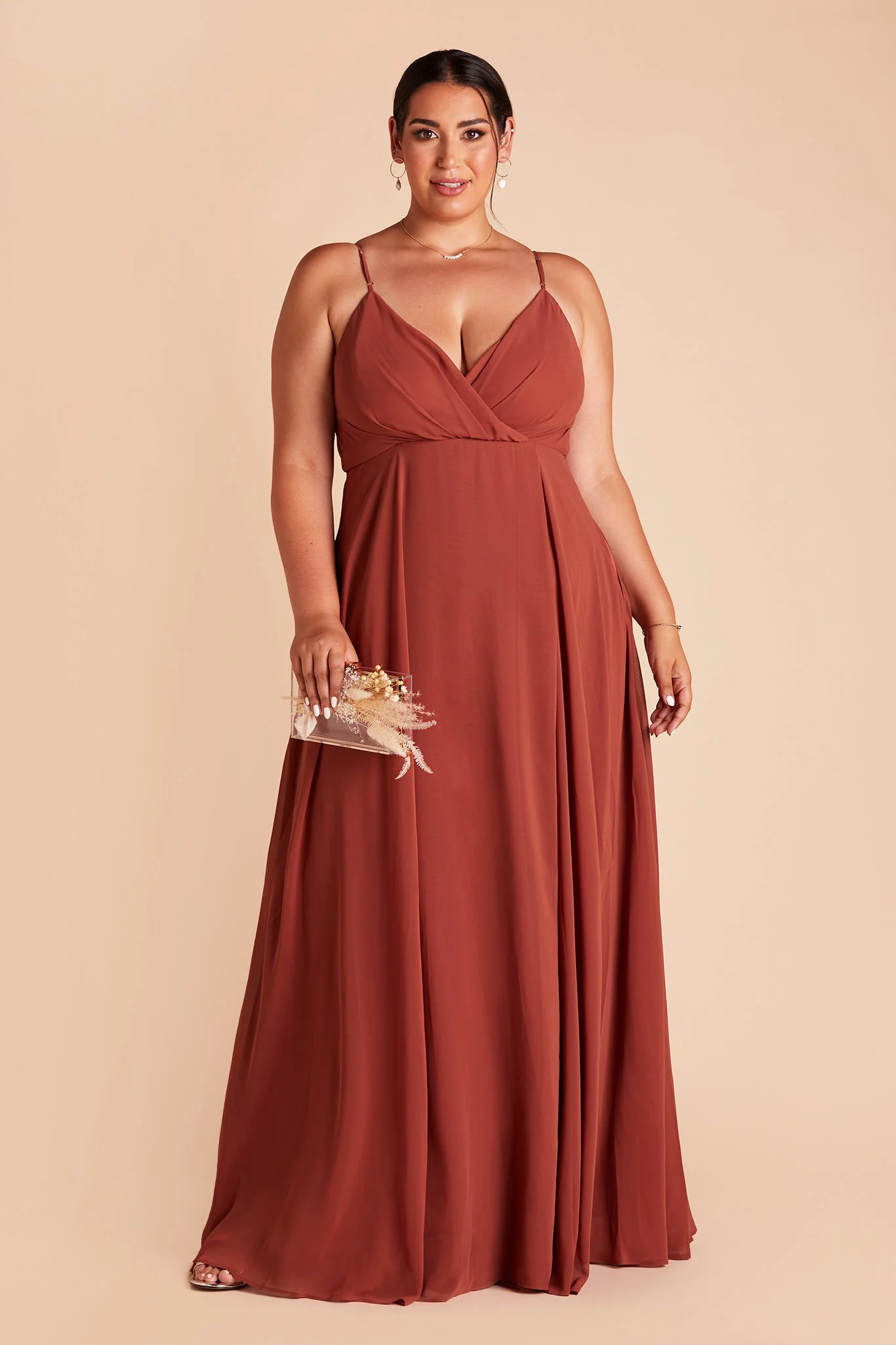 Kaia Chiffon Dress - Spice - Image 2