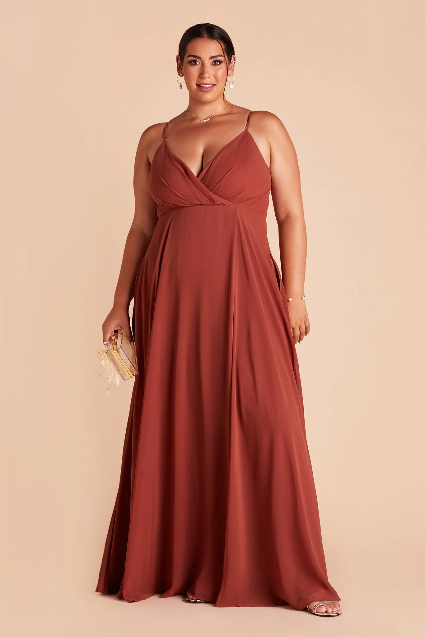 Kaia Chiffon Dress - Spice - Image 9