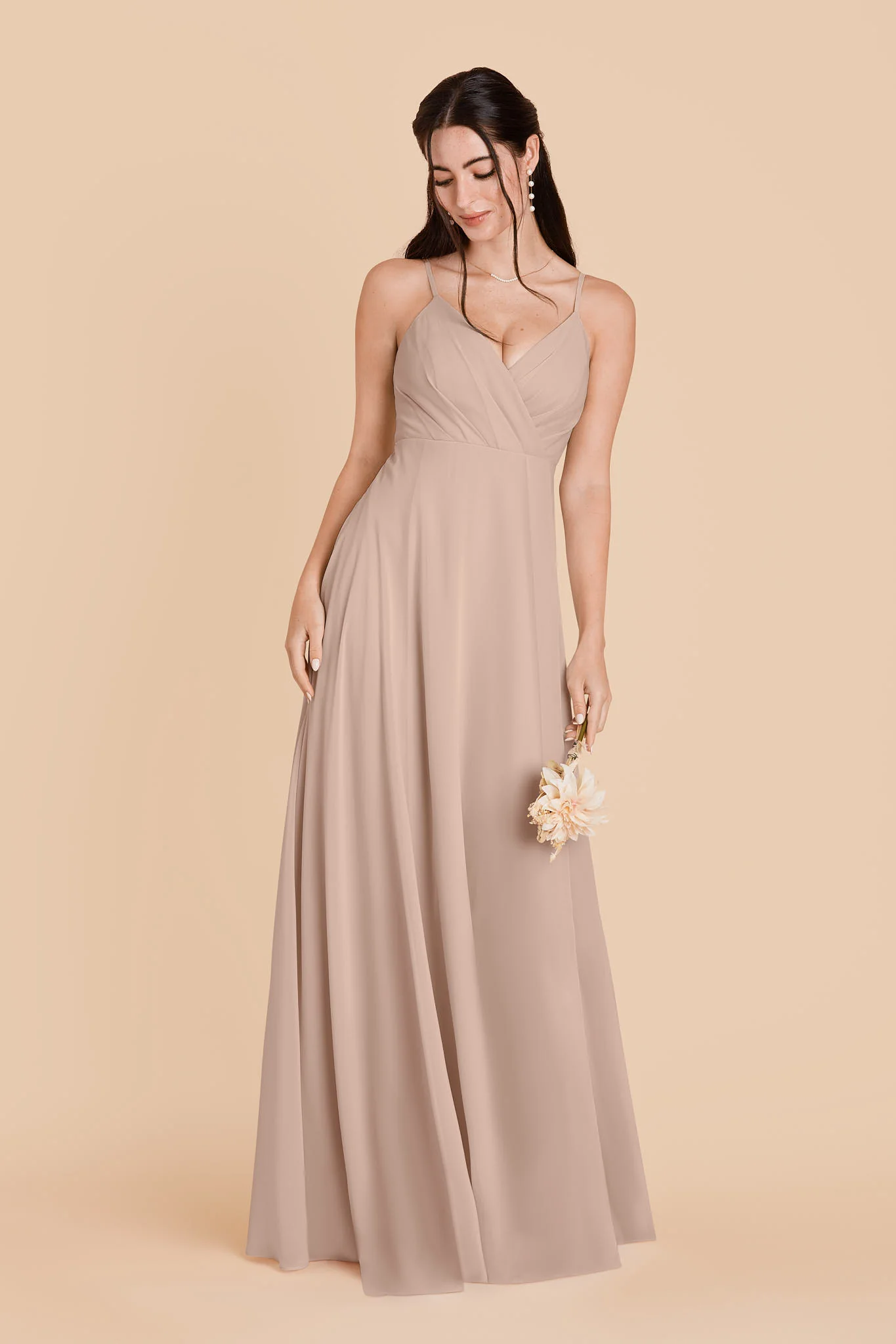 Kaia Chiffon Dress - Taupe
